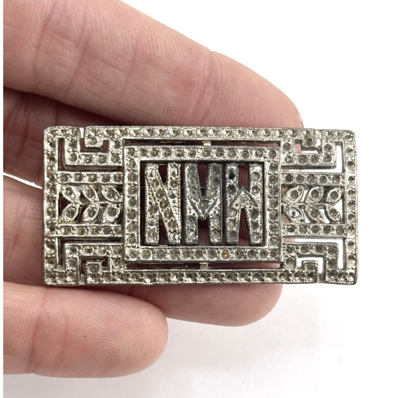 Vintage Estate brks Art deco monogrammed brooch pin Size ONE SIZE - 1 Thumbnail