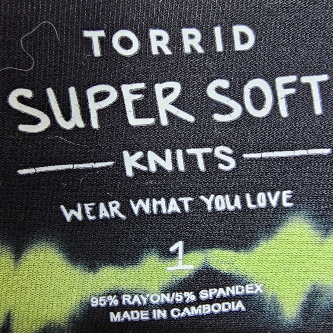 Torrid Torrid Super Soft Knits Tie Dye Shirt Plus Size 1X Stretch Size XL / US 12-14 / IT 48-50 - 6 Thumbnail
