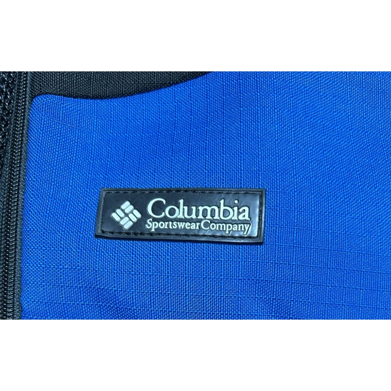 Vintage Columbia Black & Blue Tote Bag Shoulder Outdoors School Weekend Bag Padded Ladies Large Blue Black Size ONE SIZE - 5 Thumbnail