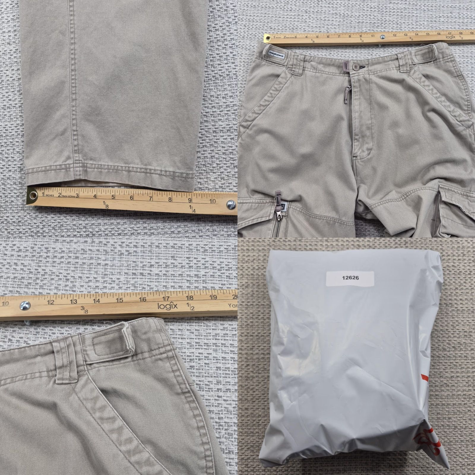 Vintage Paco Jeans Pants Mens 36x30 Cargo Convertible Relaxed Utility Skater T2K Pants Size US 36 / EU 52 - 9 Thumbnail