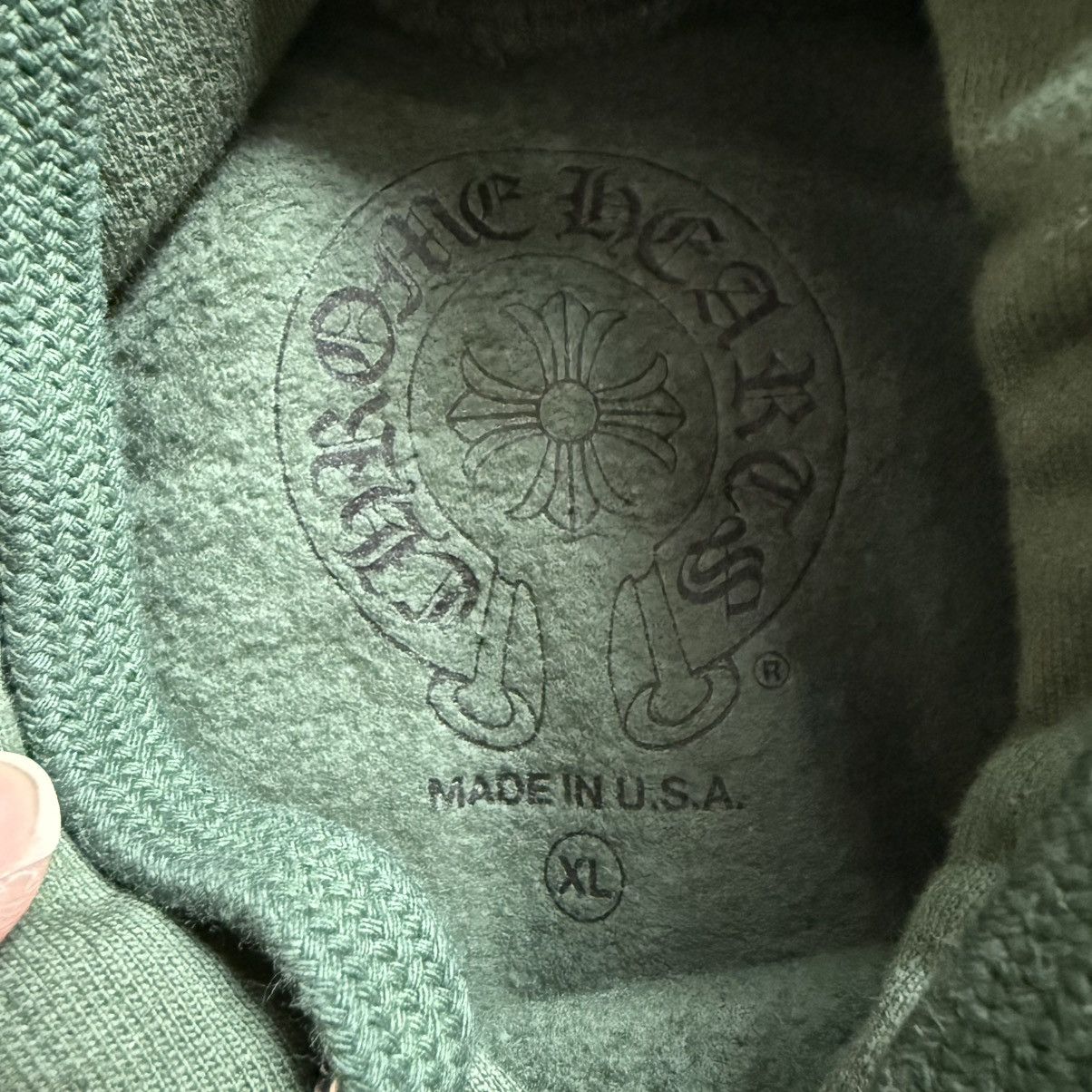 Chrome Hearts Chrome Hearts Olive Green Shoulder Logo Hoodie Size US XL / EU 56 / 4 - 8 Thumbnail