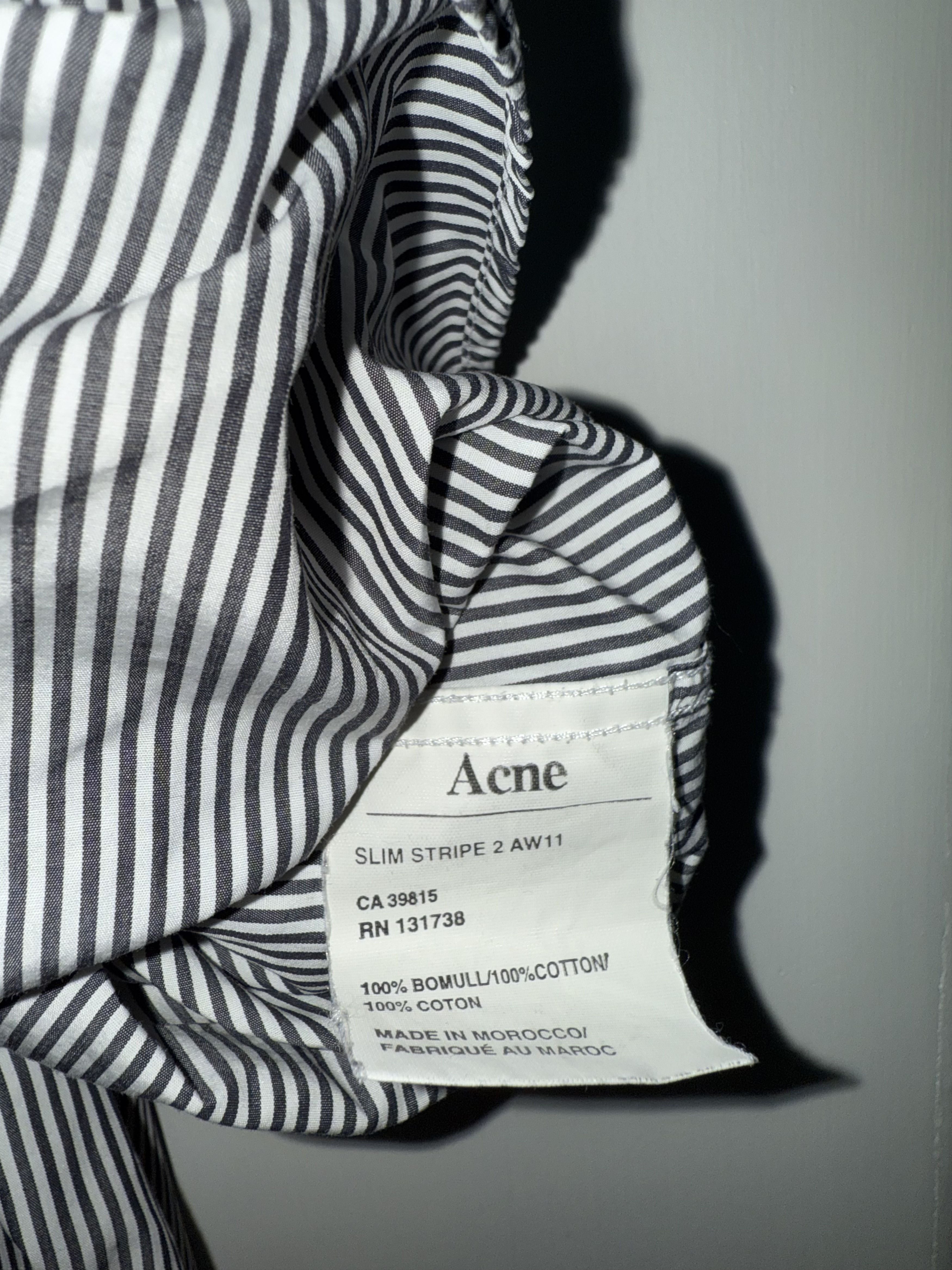 Acne Studios Gray Striped Shirt Size US M / EU 48-50 / 2 - 5 Thumbnail