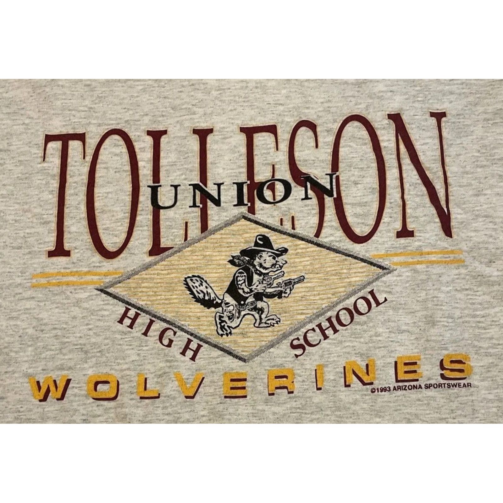 Vintage VINTAGE Tolleson High School Shirt L Gray 90s Track College PE Grunge Mens Size US L / EU 52-54 / 3 - 2 Thumbnail