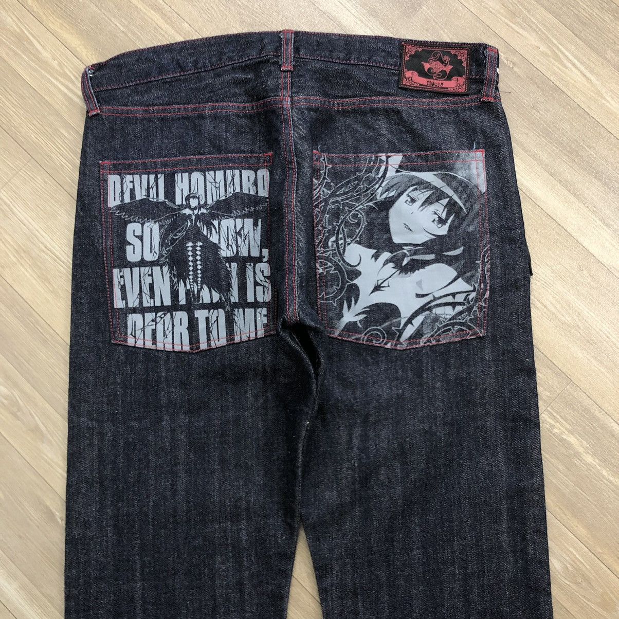 Anime × Japanese Brand Cospa Anime Puella Magi Madoka Magica Devil Homura Jeans Size US 37 - 2 Thumbnail