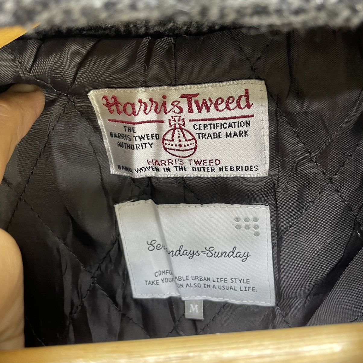 Harris Tweed 💥Harris Tweed Balmacaan X Japanese Brand Herringbone Jacket Size M / US 6-8 / IT 42-44 - 6 Thumbnail