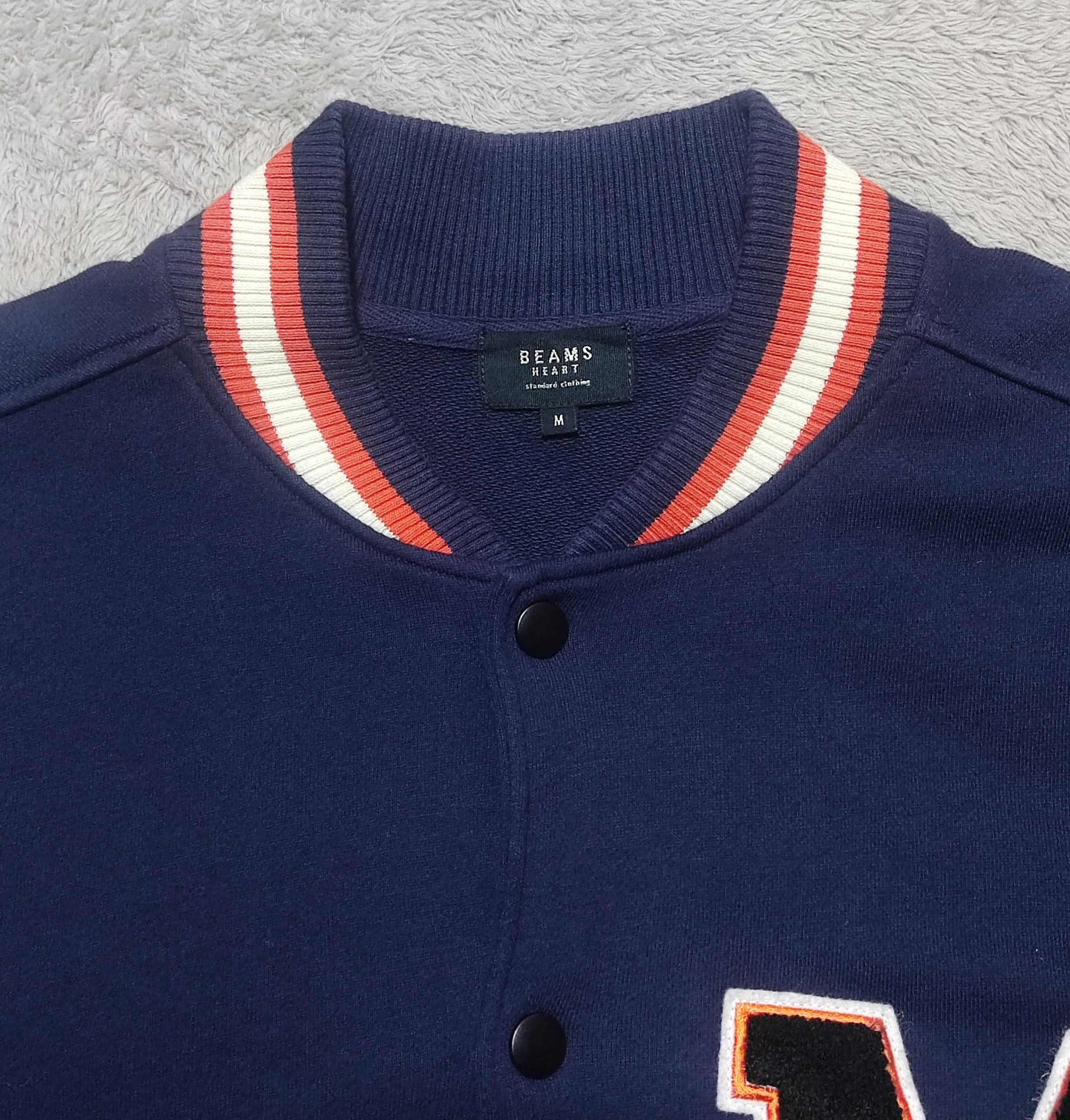 Beams Plus Vintage Y2K BEAMS HEART "Medford" Varsity Jacket - Size M Size US M / EU 48-50 / 2 - 3 Thumbnail