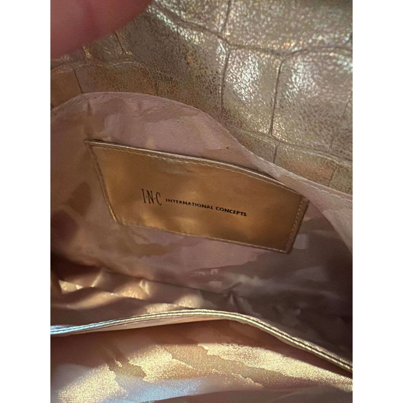 Other INC International Concepts Gold Metallic crossbody purse Size ONE SIZE - 4 Thumbnail