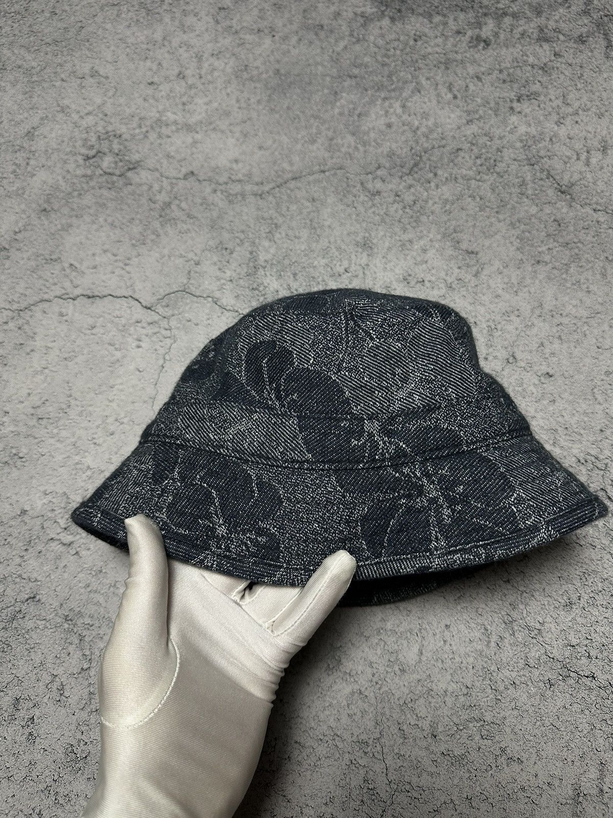 YMC YMC You Must Create London Denim Floral Bucket Hat Size ONE SIZE - 7 Thumbnail