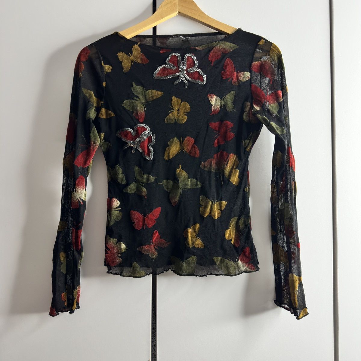 Other mesh blouse with butterflies made in Italy Size S / US 4 / IT 40 - 1 Thumbnail