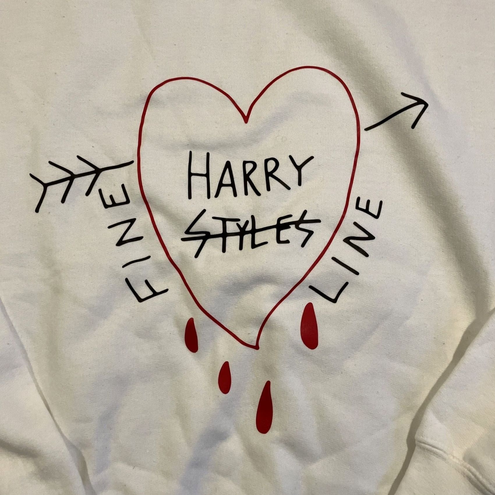 Gildan Harry Styles X Alessandro Michele Design - Fine Line - Sweatshirt - Men’s Medium - White - Designer Pullover Sweatshirt Size US M / EU 48-50 / 2 - 2 Thumbnail