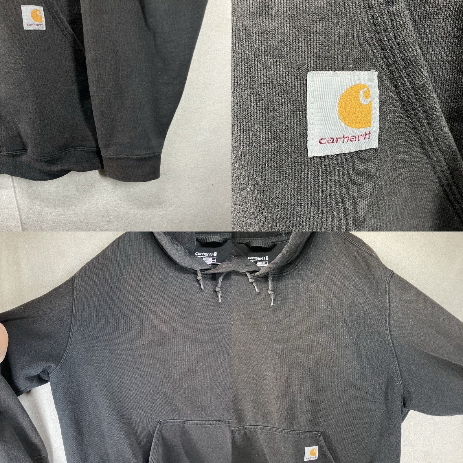 Carhartt Carhartt Hoodie Mens 2XL Loose Fit Pullover Hooded Pockets Black Regular Size 2XL Cotton Blend Fleece Logo Outdoor Classic Walking Size US XXL / EU 58 / 5 - 8 Thumbnail