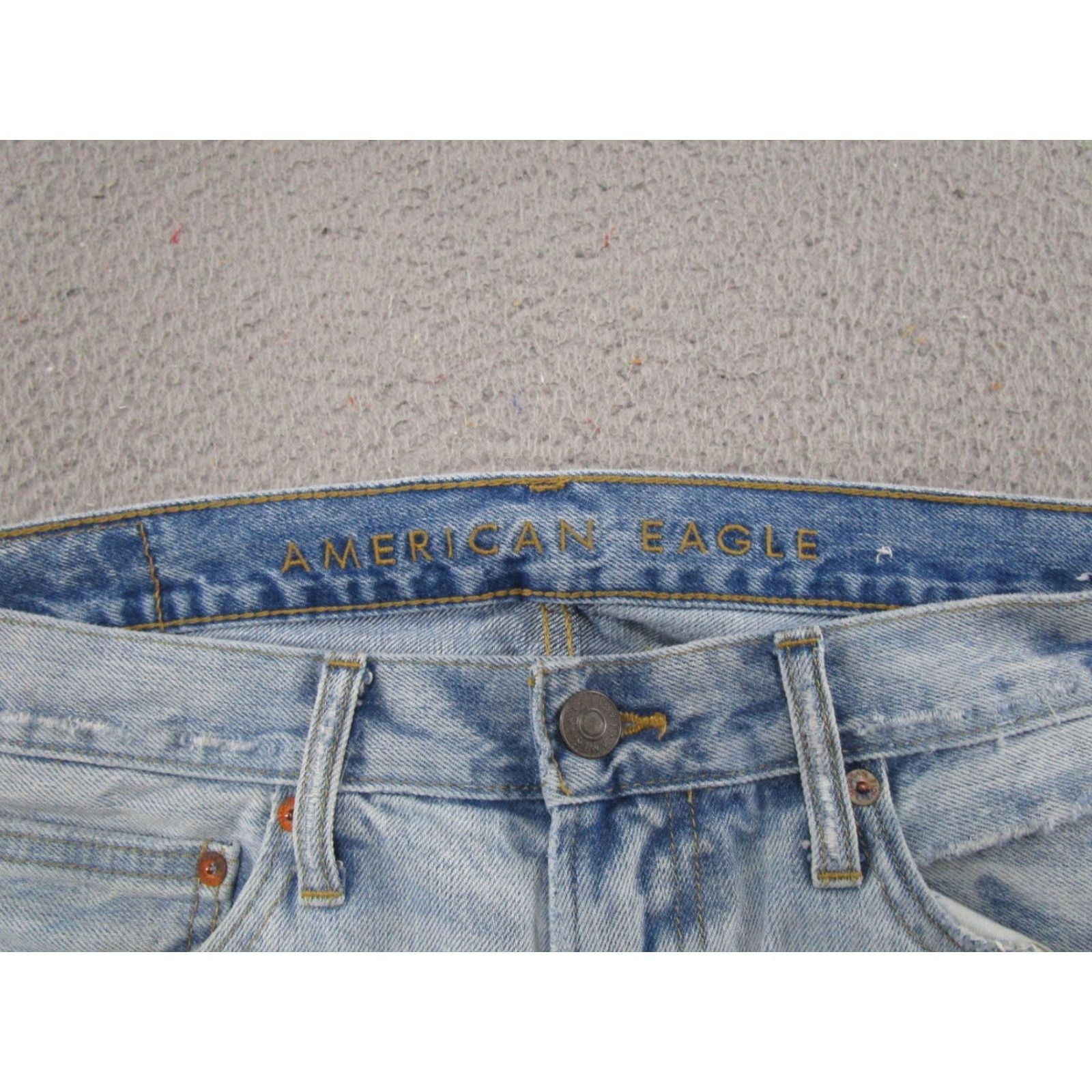 American Eagle Outfitters American Eagle Outfitters Jeans Men Slim Straight Distressed 32x32 Blue Denim Cotton 5-Pocket Logo Inseam 32 Regular Size 32 Vintage: No Size US 32 / EU 48 - 4 Thumbnail