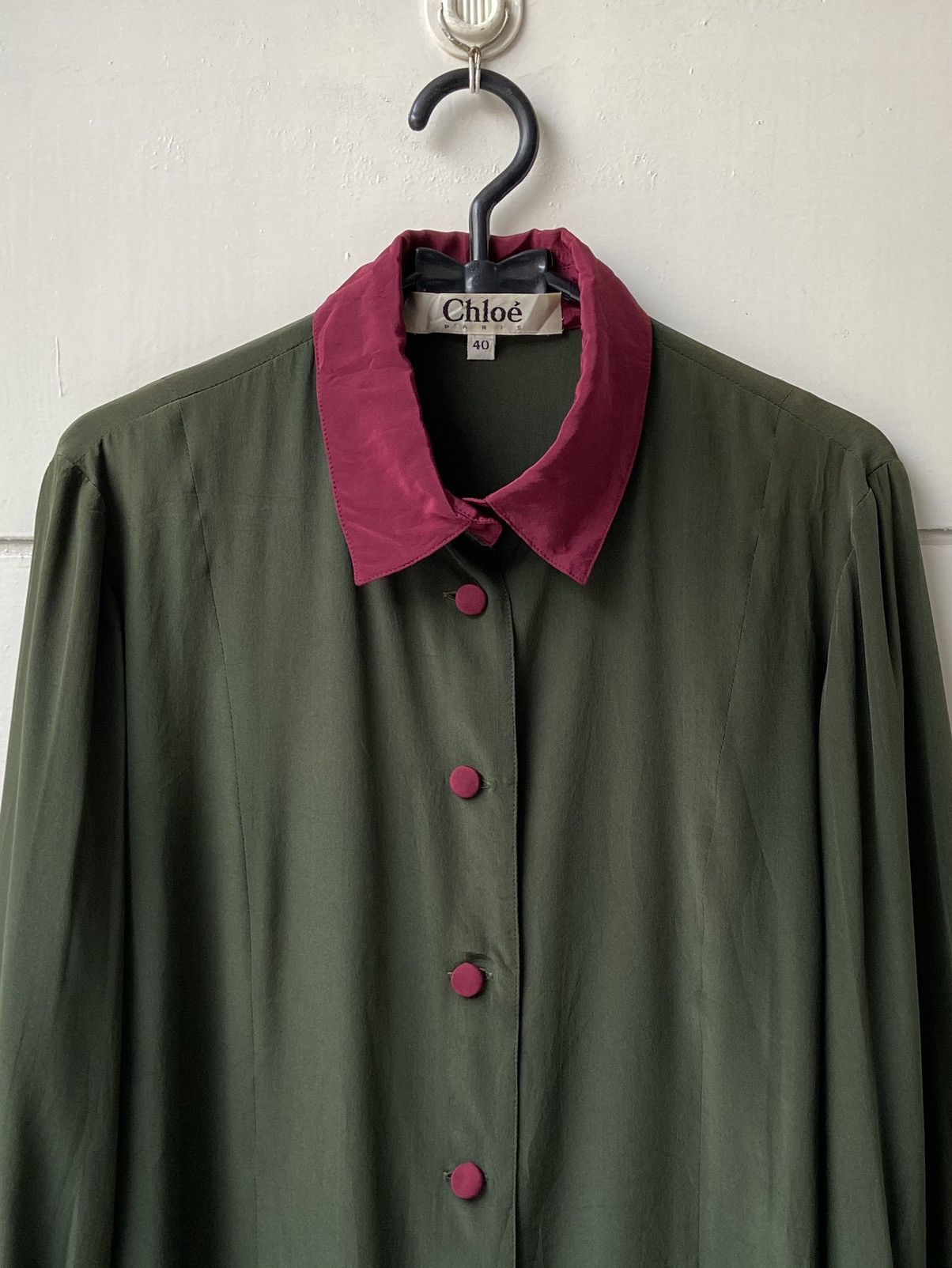 Chloe CHLOE PARIS Green Blouse Size S / US 4 / IT 40 - 11 Thumbnail