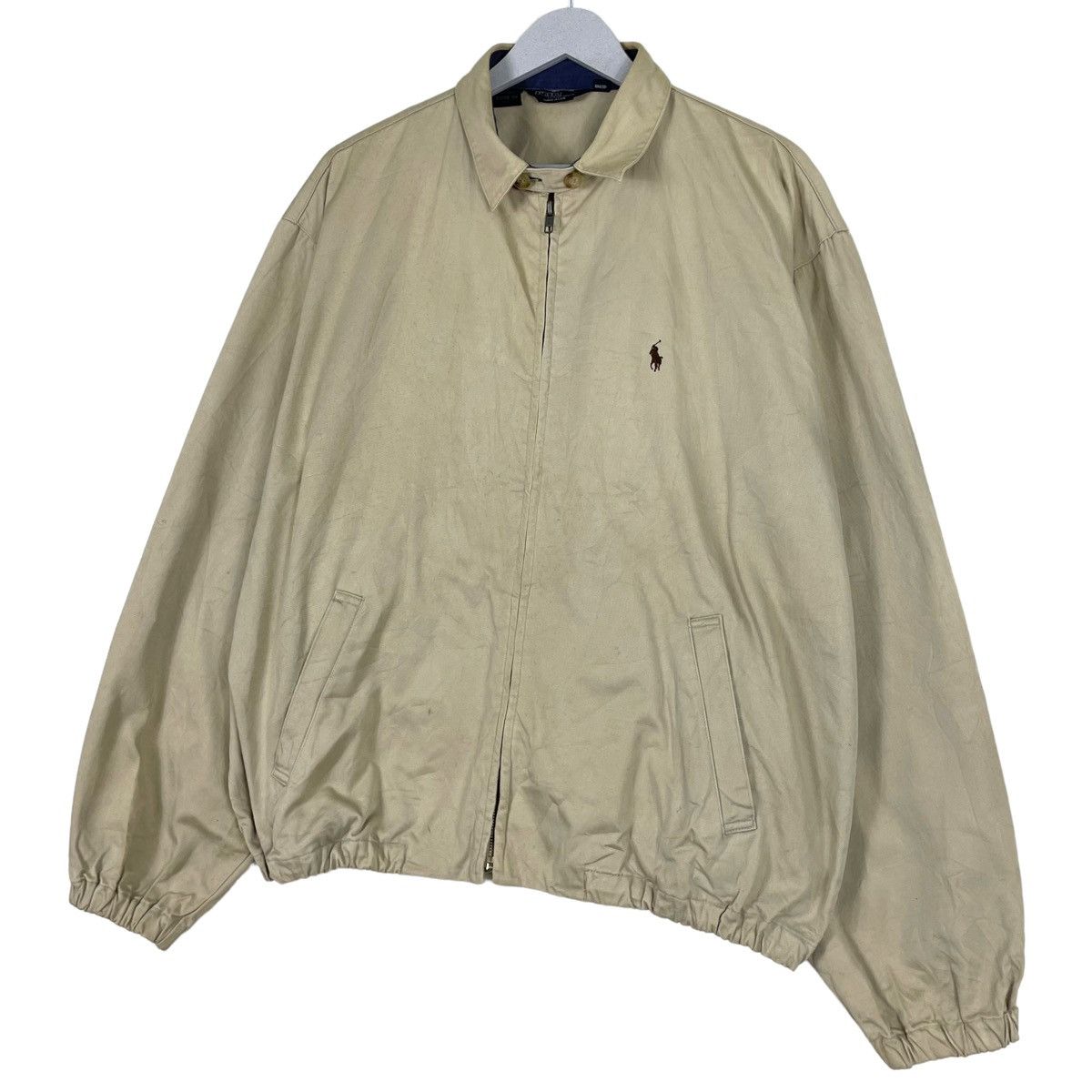 Polo Ralph Lauren × Vintage 💥90s BEIGE WORKER POLO RALPH LAUREN JACKET Size US XL / EU 56 / 4 - 2 Thumbnail