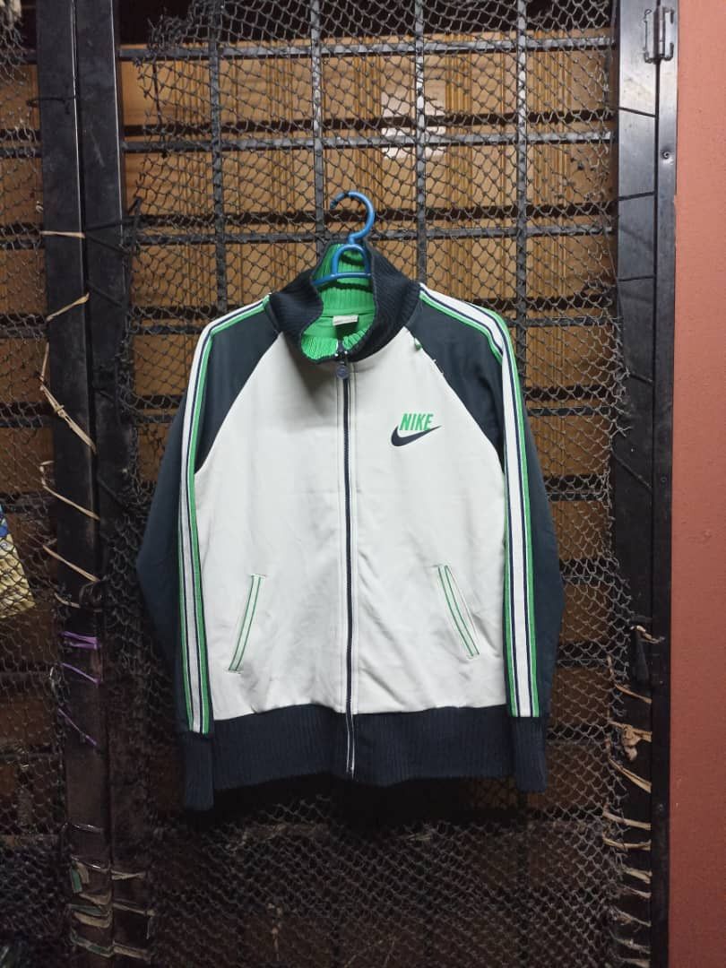 image of Y2K Nike Fix Sweater High Neck in Green/White, Men's (Size Large)