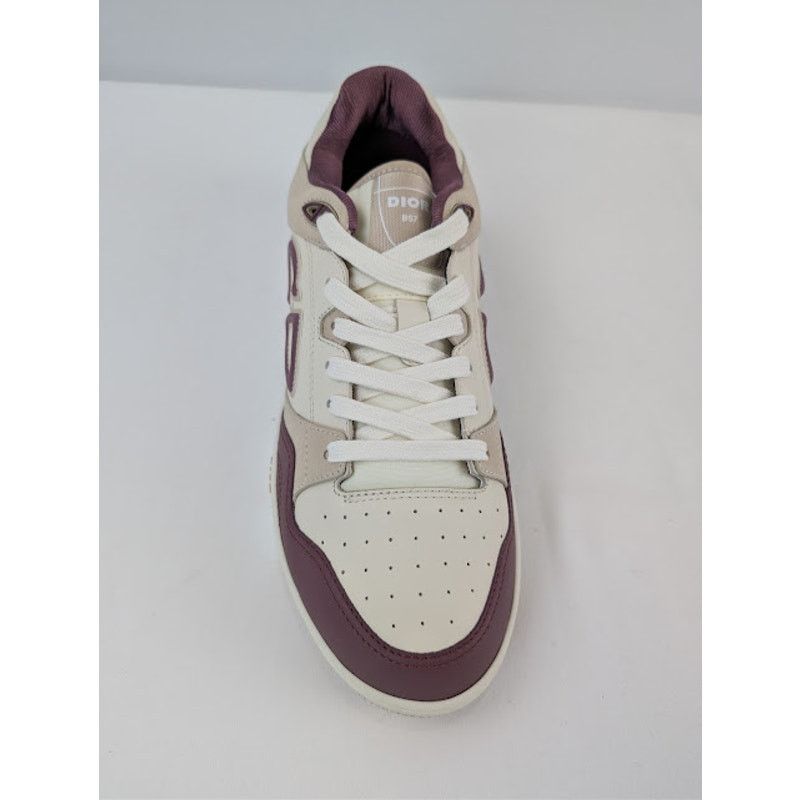 Dior o1rshd1 Leather Low Top Sneaker in Beige / Viole Size US 10 / EU 43 - 17 Thumbnail