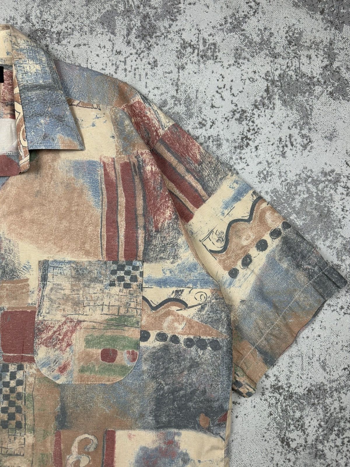 Vintage Vintage Disley Abstract Pattern Button-Up Shirt Size US L / EU 52-54 / 3 - 6 Thumbnail