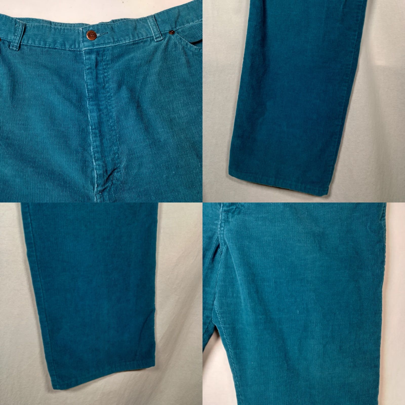 Vintage VINTAGE CHIC by HIS Corduroy Pants Women 40x31 Teal Blue Corduroys Pants Retro Vintage Straight Women 40 31 Size 27" / US 4 / IT 40 - 8 Thumbnail