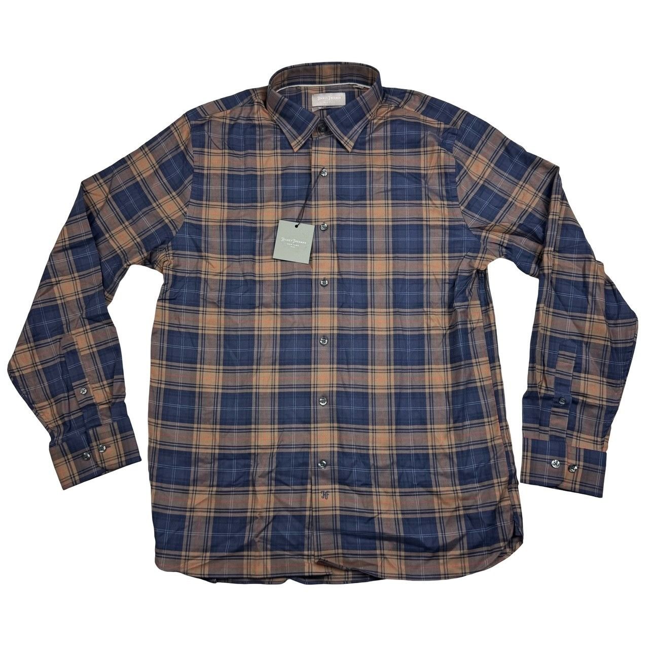 Hickey Freeman NEW Hickey Freeman Men's Flannel Button Flannel Shirt Blue/ Size US L / EU 52-54 / 3 - 2 Thumbnail