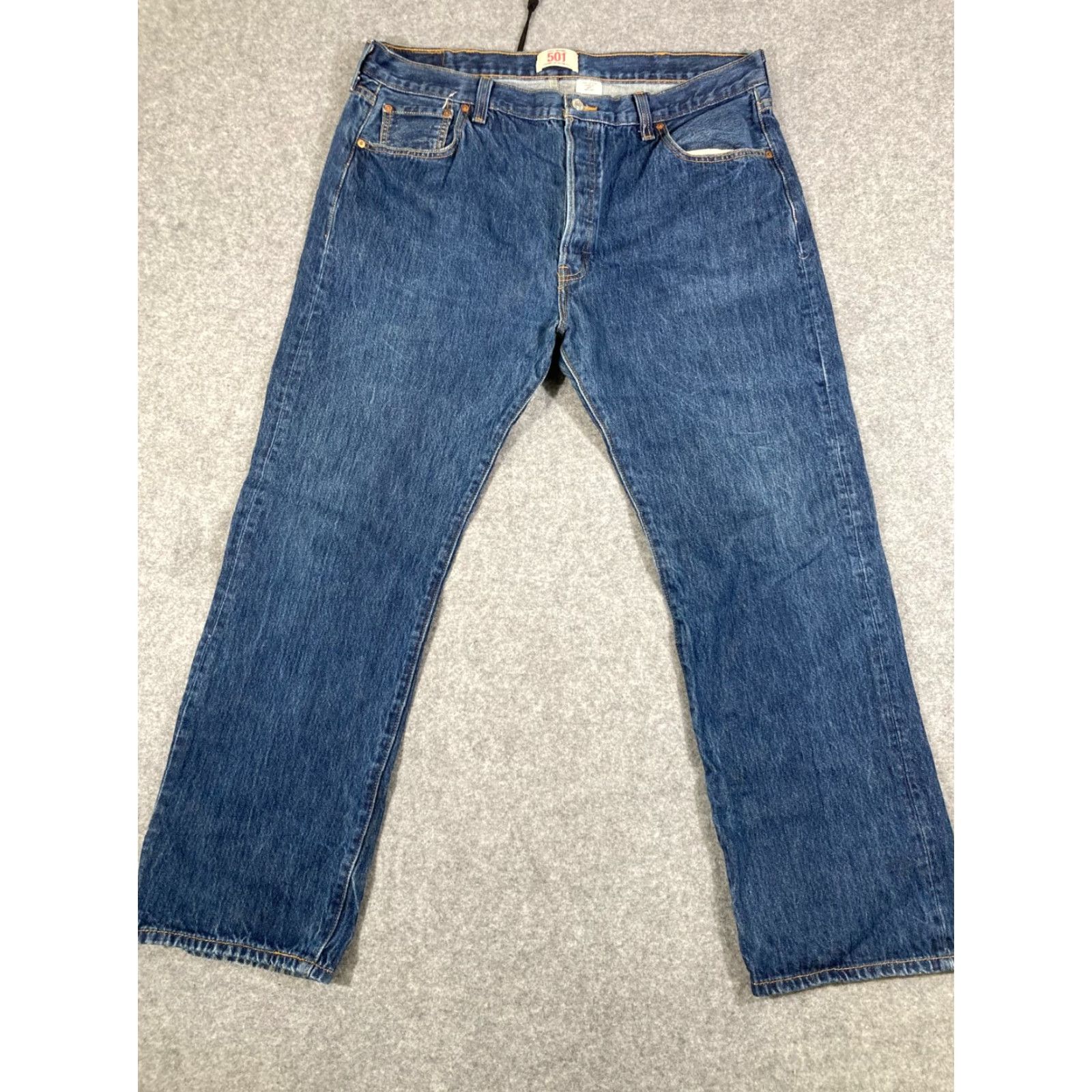 Levi's Levi's 501 Jeans Mens 42X32 Blue Denim Straight Leg Button Fly WPL 423 5-Pocket Size US 42 / EU 58 - 3 Thumbnail