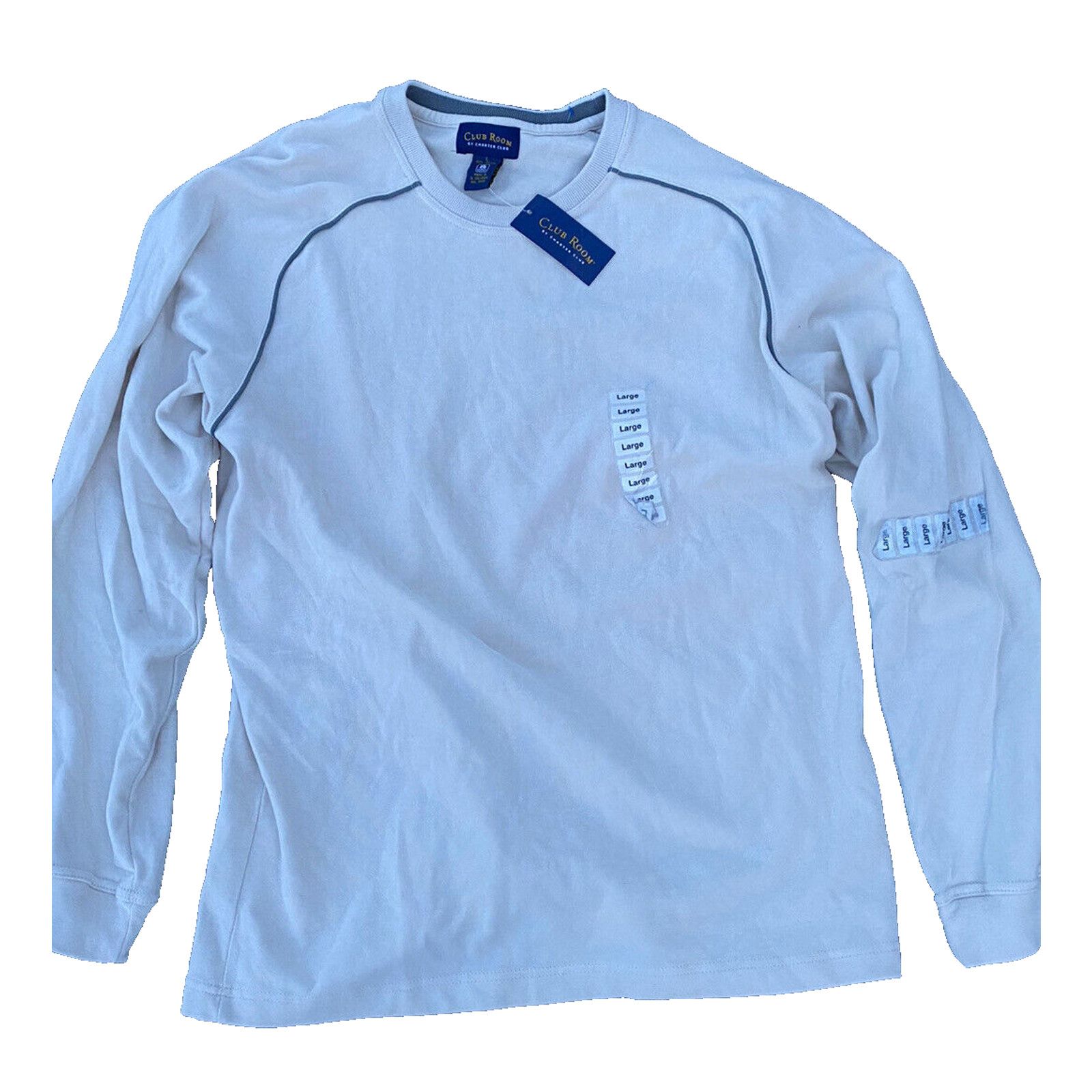 Club Room Club Room Sweater 100%cotton light blue top size L A000248 Size US L / EU 52-54 / 3 - 1 Thumbnail