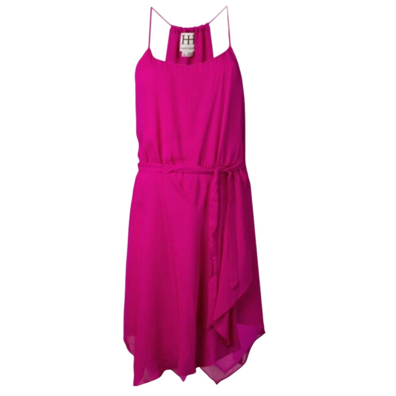 Haute Hippie Haute Hippie Fuchsia Silk & Polyester Asymmetrical Dress $38 Size L / US 10 / IT 46 - 8 Thumbnail