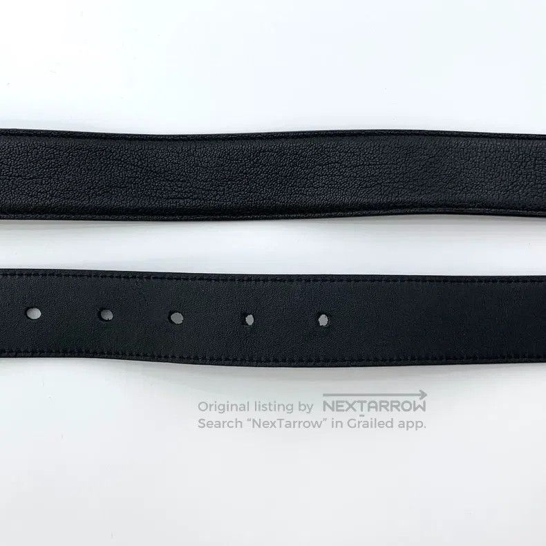 Saint Laurent Paris Saint Laurent Paris size 99.5 Black logo smooth buckle bel Size ONE SIZE - 5 Thumbnail