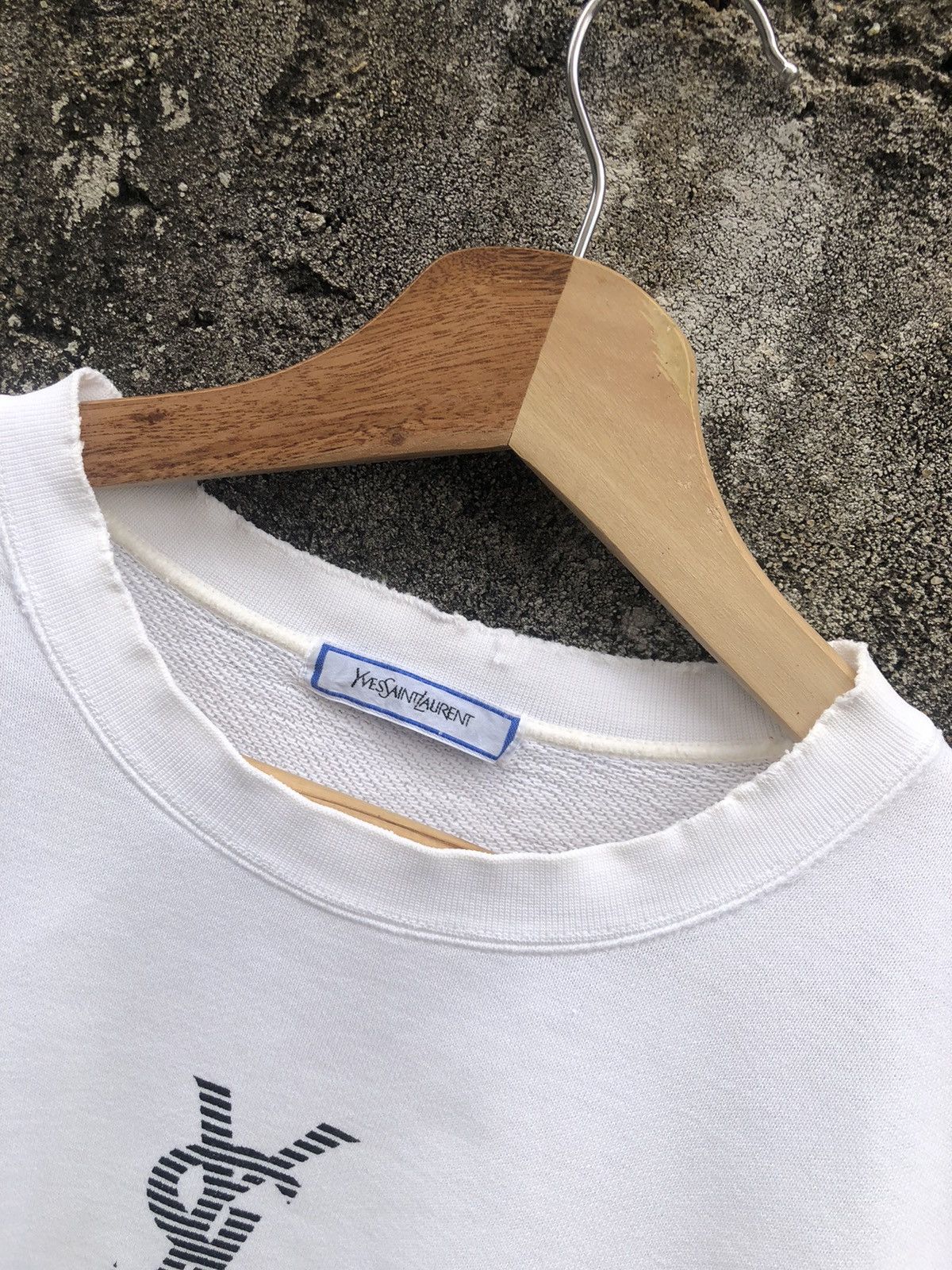 Vintage × Yves Saint Laurent Rare!! Vintage YSL Yves Saint Lauren Big Logo Sweatshirt Size US S / EU 44-46 / 1 - 6 Thumbnail