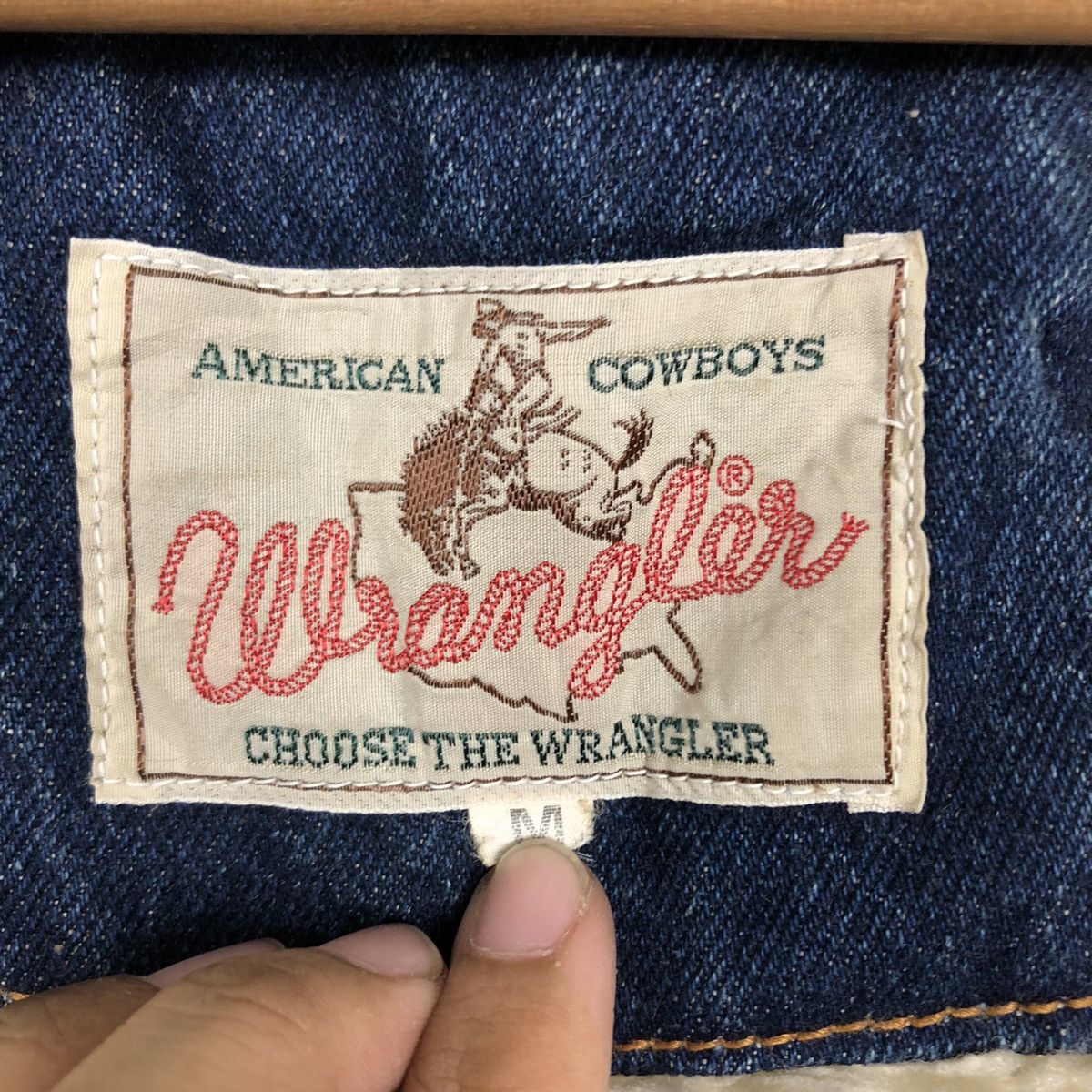 Japanese Brand × Vintage 📌Vintage Trucker Denim Jacket Wrangler American Cowboys Size US M / EU 48-50 / 2 - 17 Thumbnail