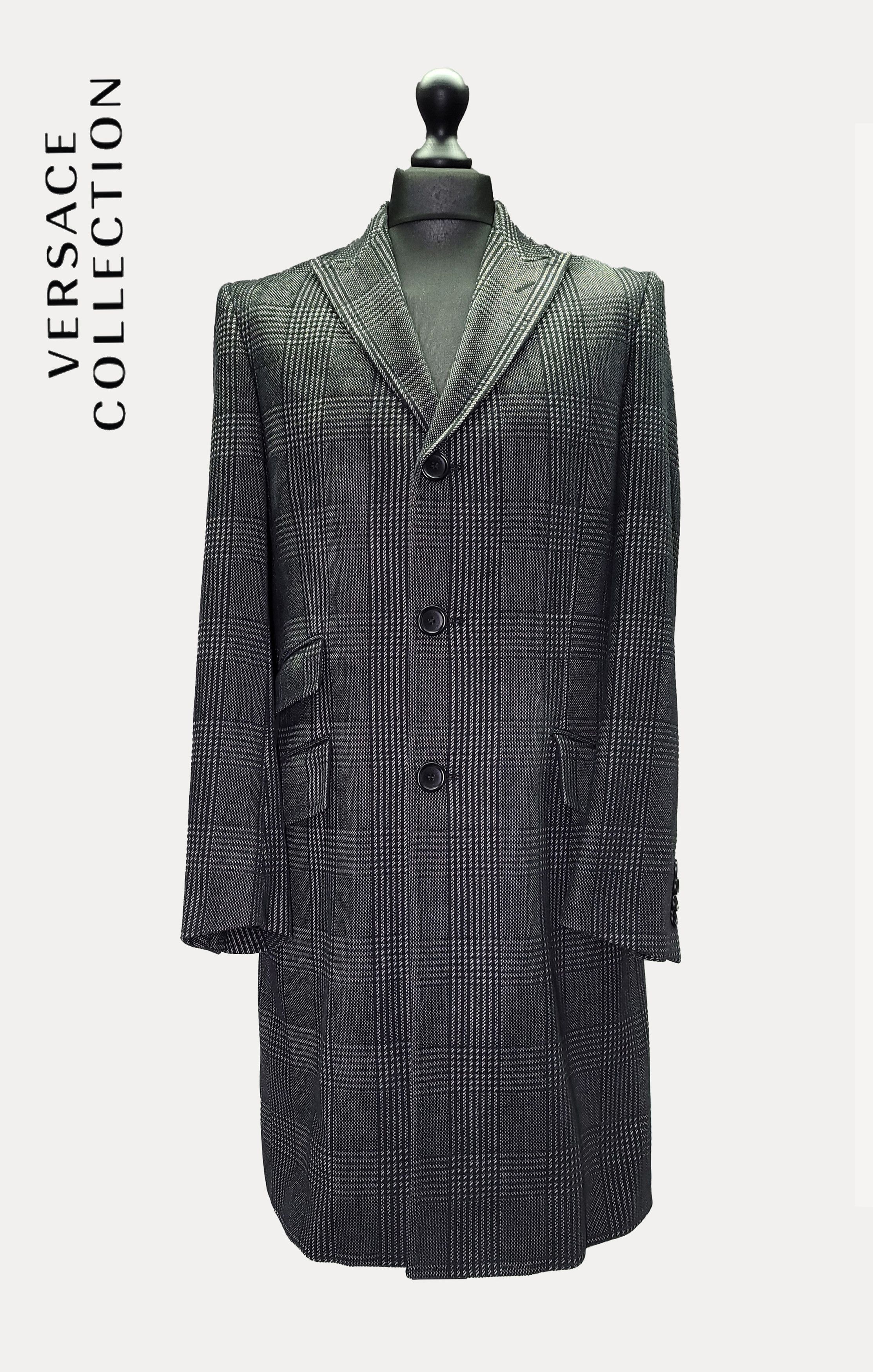 Versace Versace Collection _ Check _ Prince Of Wales _ Wool Coat Size US M / EU 48-50 / 2 - 1 Thumbnail