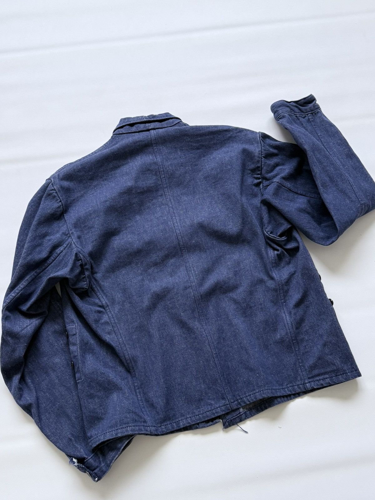 Le Laboureur Vintage 60s French Workwear Denim Sanfor Chore Jacket Size US M / EU 48-50 / 2 - 9 Thumbnail