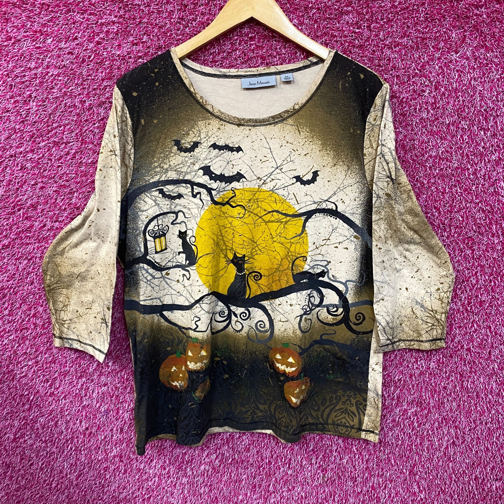 Other Halloween Top Full Moon Witchy Quarter Sleeve T-Shirt XL Size XL / US 12-14 / IT 48-50 - 3 Thumbnail