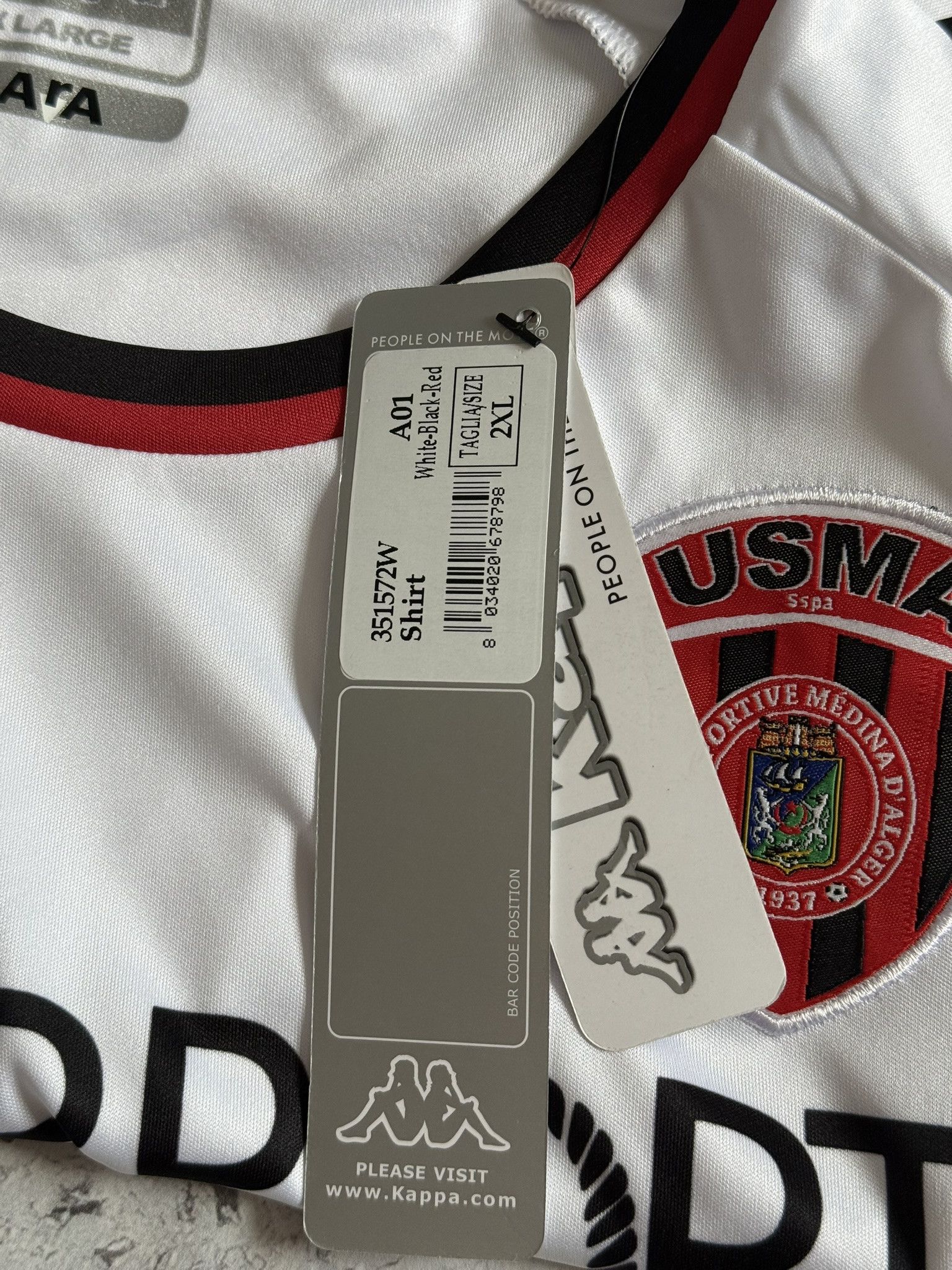 Kappa USMA Alger 2021 Away Football Shirt Jersey Kappa size 2xl Size US XXL / EU 58 / 5 - 4 Thumbnail
