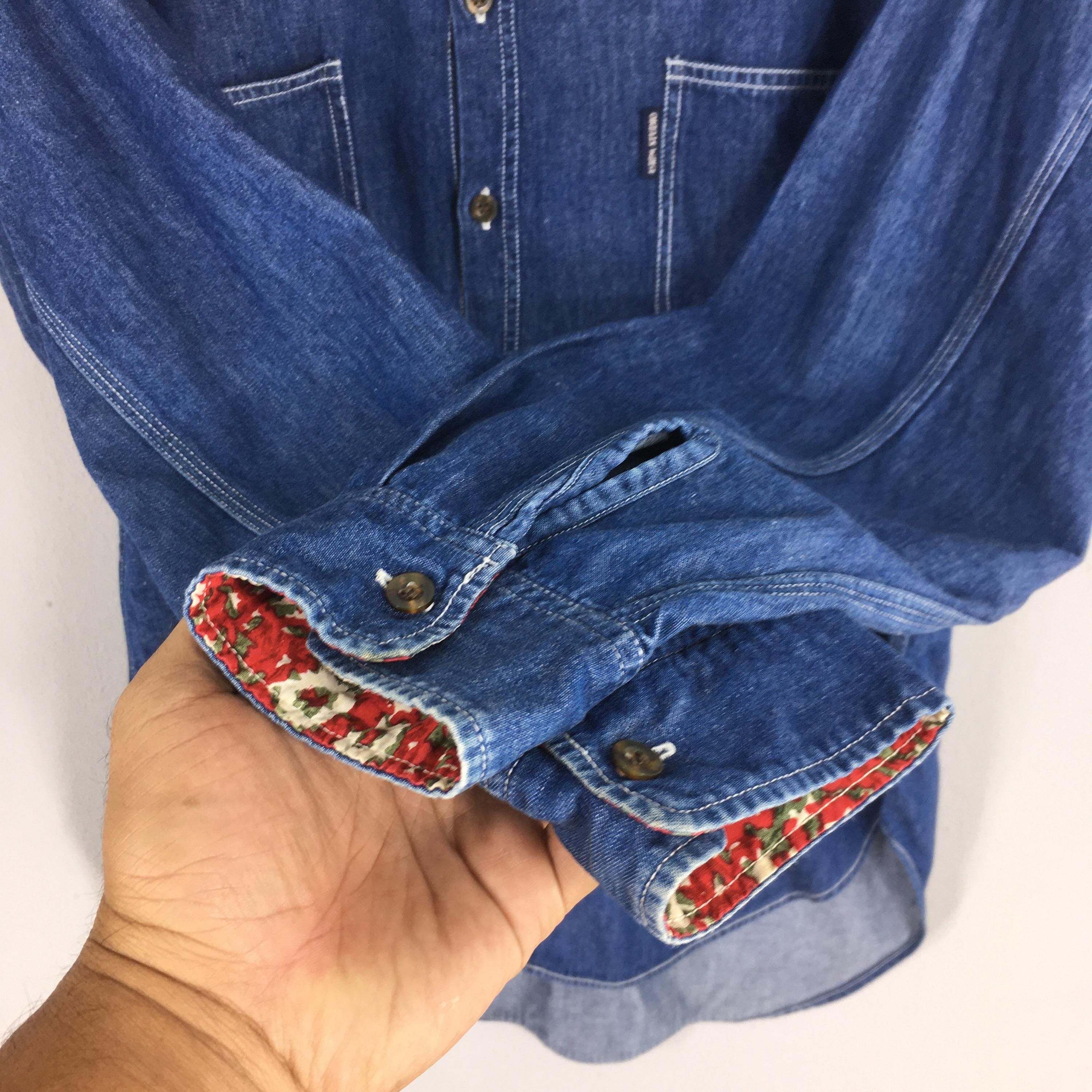 45rpm Vintage 45 RPM Studio Blue Jeans Shirt Large Size US L / EU 52-54 / 3 - 4 Thumbnail