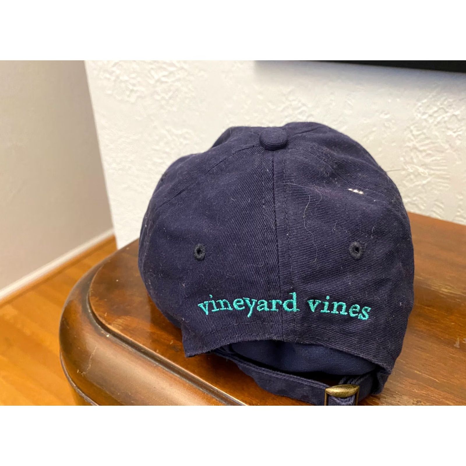 Vineyard Vines Vineyard Vines Hat Mens Adjustable Navy Baseball Cap Dads Strapback Light Whale Logo Size ONE SIZE - 3 Thumbnail