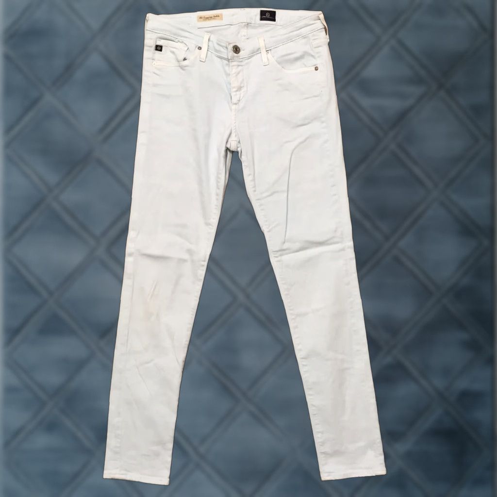 Denime AG Adriano Goldschmied Jeans Skinny Low Rise 27 Light Wash Denim Women/Regular Size 27 Inseam 28" Slim Legging Ana 5" leg opening Size 27" / US 4 / IT 40 - 1 Thumbnail