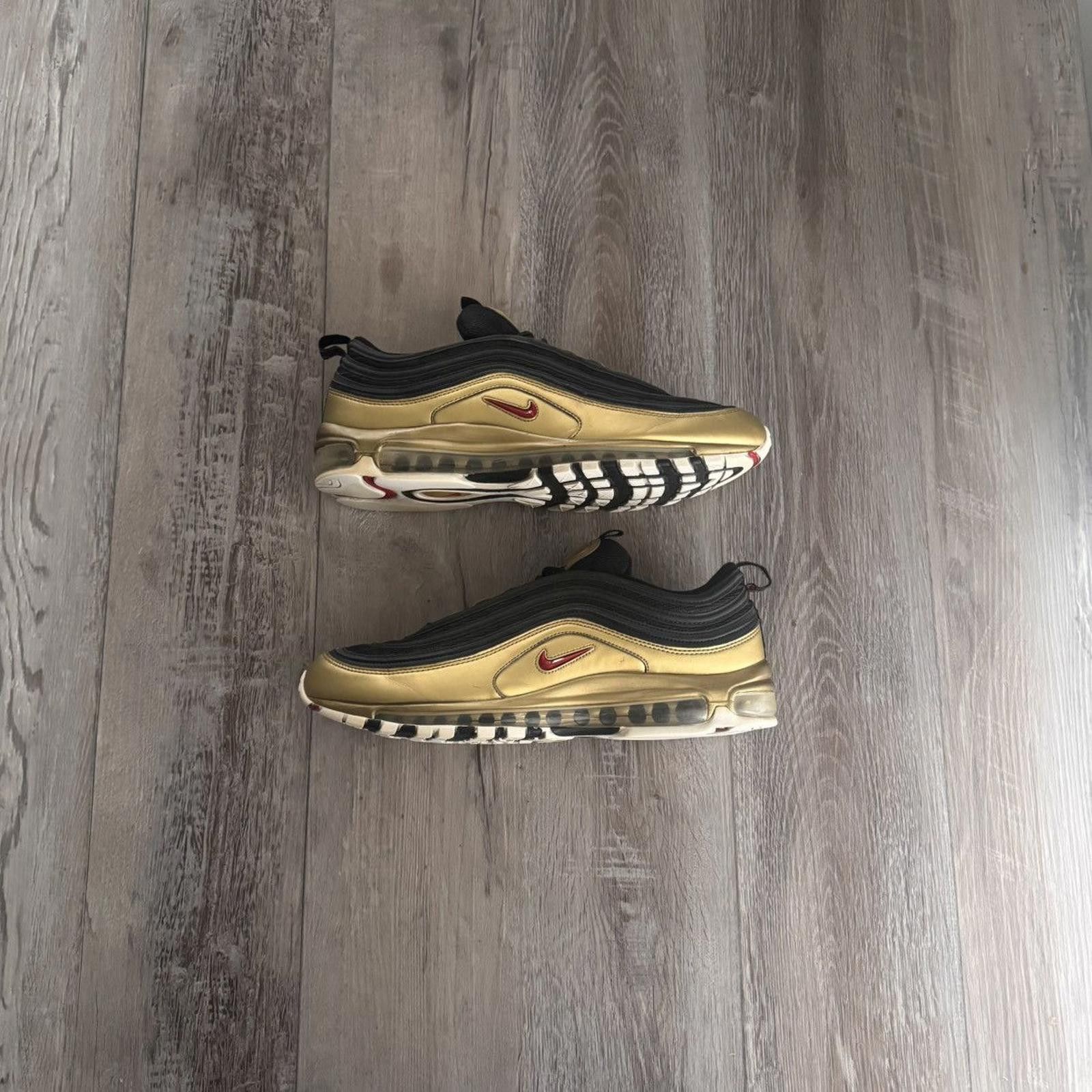Nike NIKE • Air Max '97 "Black Metallic Gold" (13M) Size US 13 / EU 46 - 1 Thumbnail