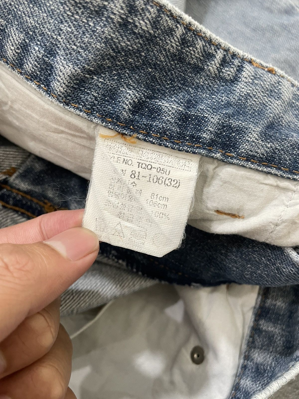 Japanese Brand 2000s TBJ Vintage Stone Wash Denim Y2K Size US 31 - 5 Thumbnail