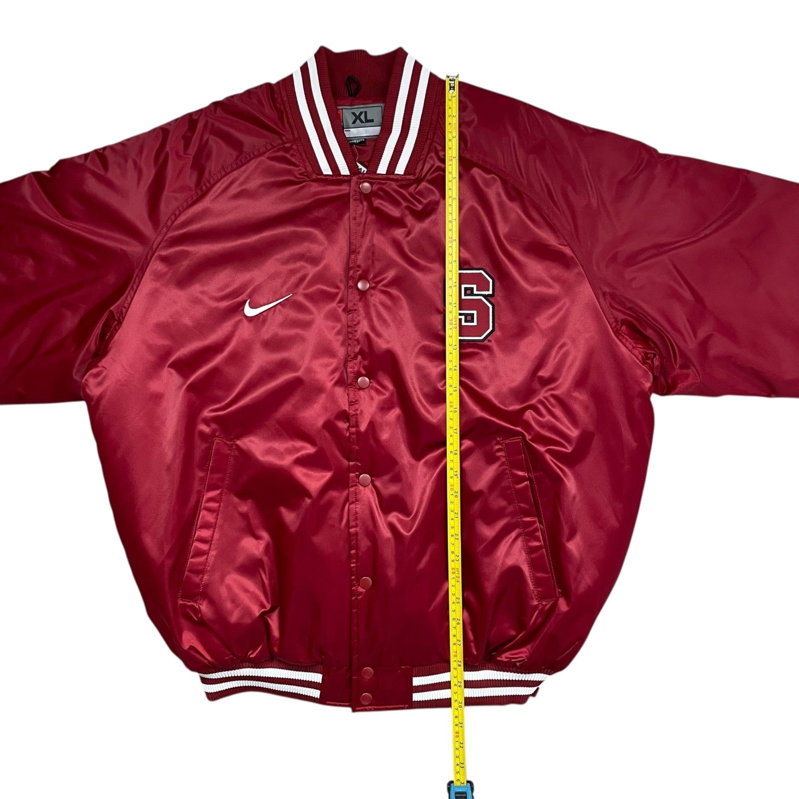 NCAA VTG 00s STANFORD CARDINAL NIKE TEAM SATIN BOMBER JACKET XL Size US XL / EU 56 / 4 - 8 Thumbnail