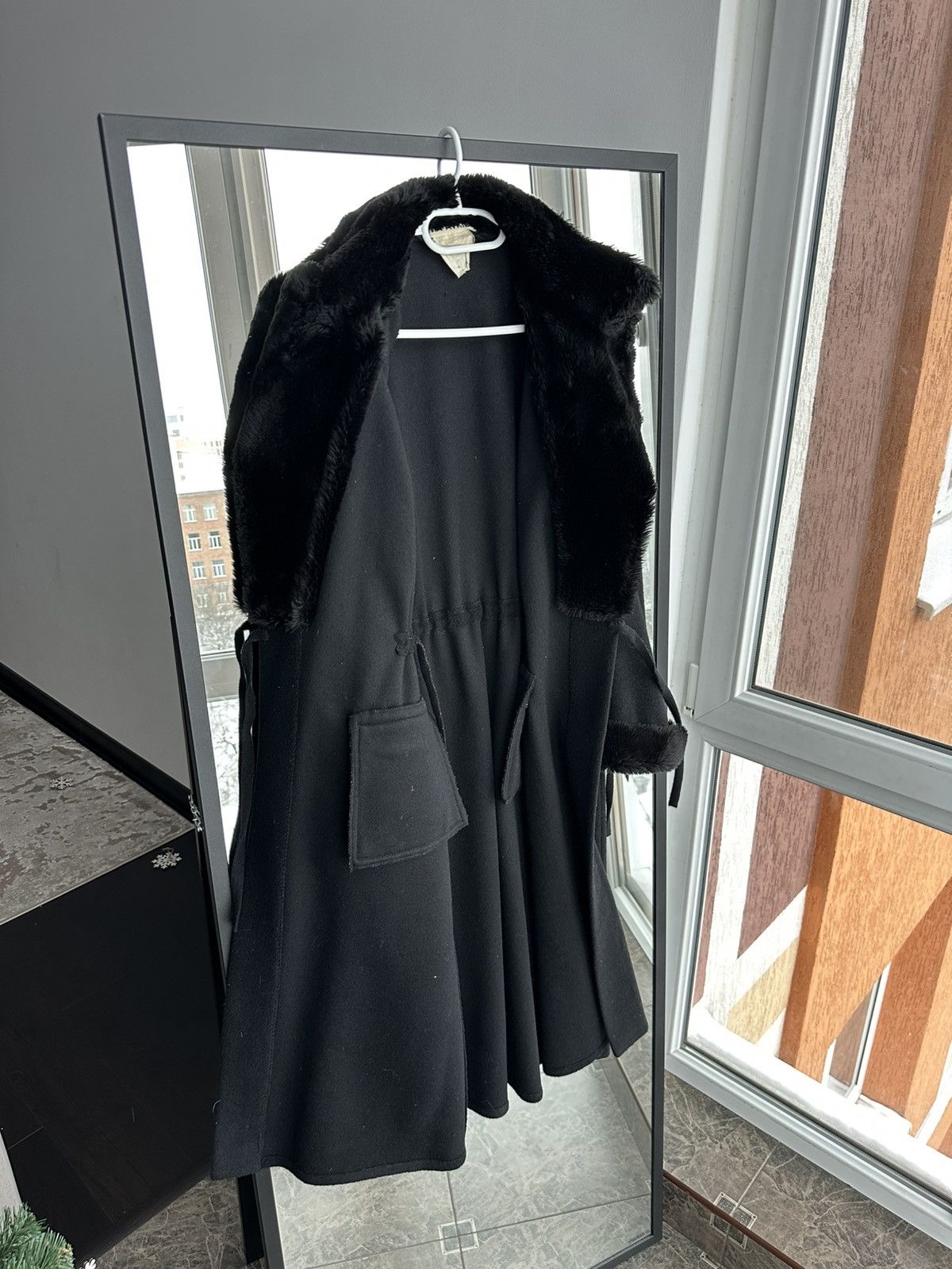 Sonia Rykiel Vintage Sonia Rykiel Wool Coat Faux Fur Collar Long Elegant Size M / US 6-8 / IT 42-44 - 7 Thumbnail