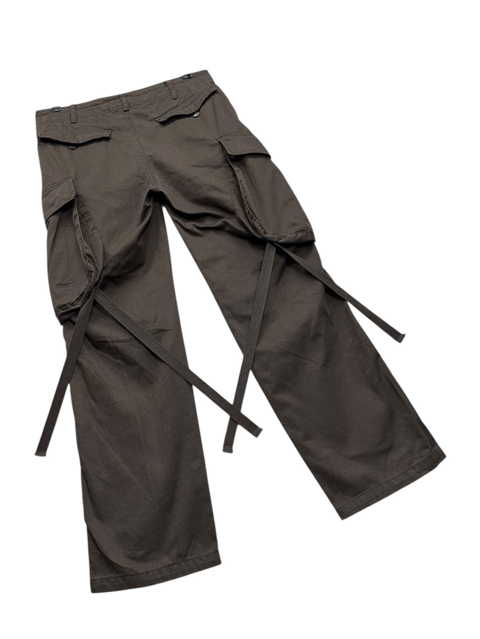 Japanese Brand 🔥Vintage Baggy Bondage Big Slanted Pocket Cargo Pants GOA Size US 31 - 6 Thumbnail