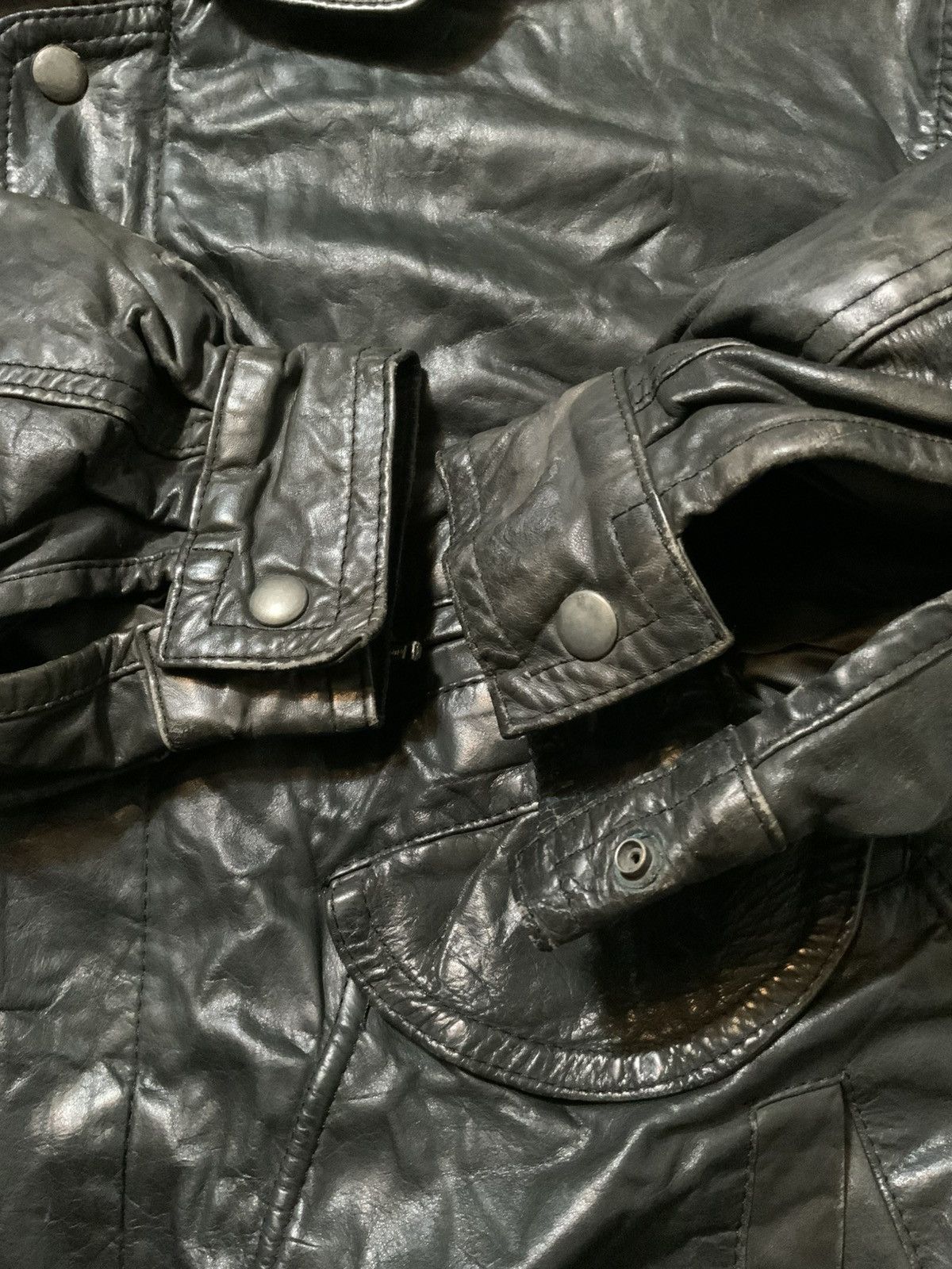 Vintage Vintage Motorcycle Bike Lamb Goat Skin Zip Bomber Jacket Size US L / EU 52-54 / 3 - 10 Thumbnail