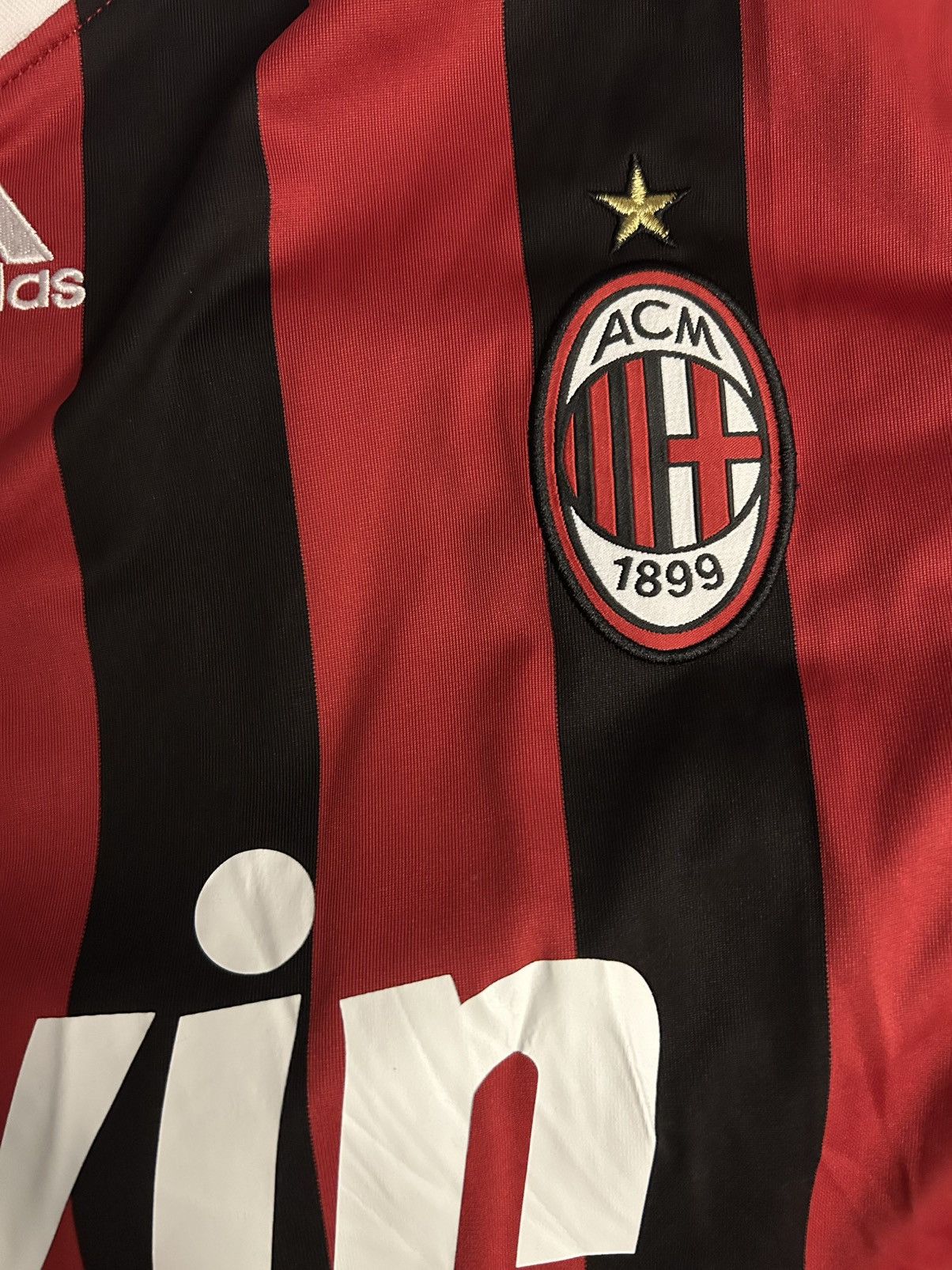 Vintage AC Milan Adidas 09/10 Home Y2k Shirt Soccer Jersey Small Size US S / EU 44-46 / 1 - 5 Thumbnail