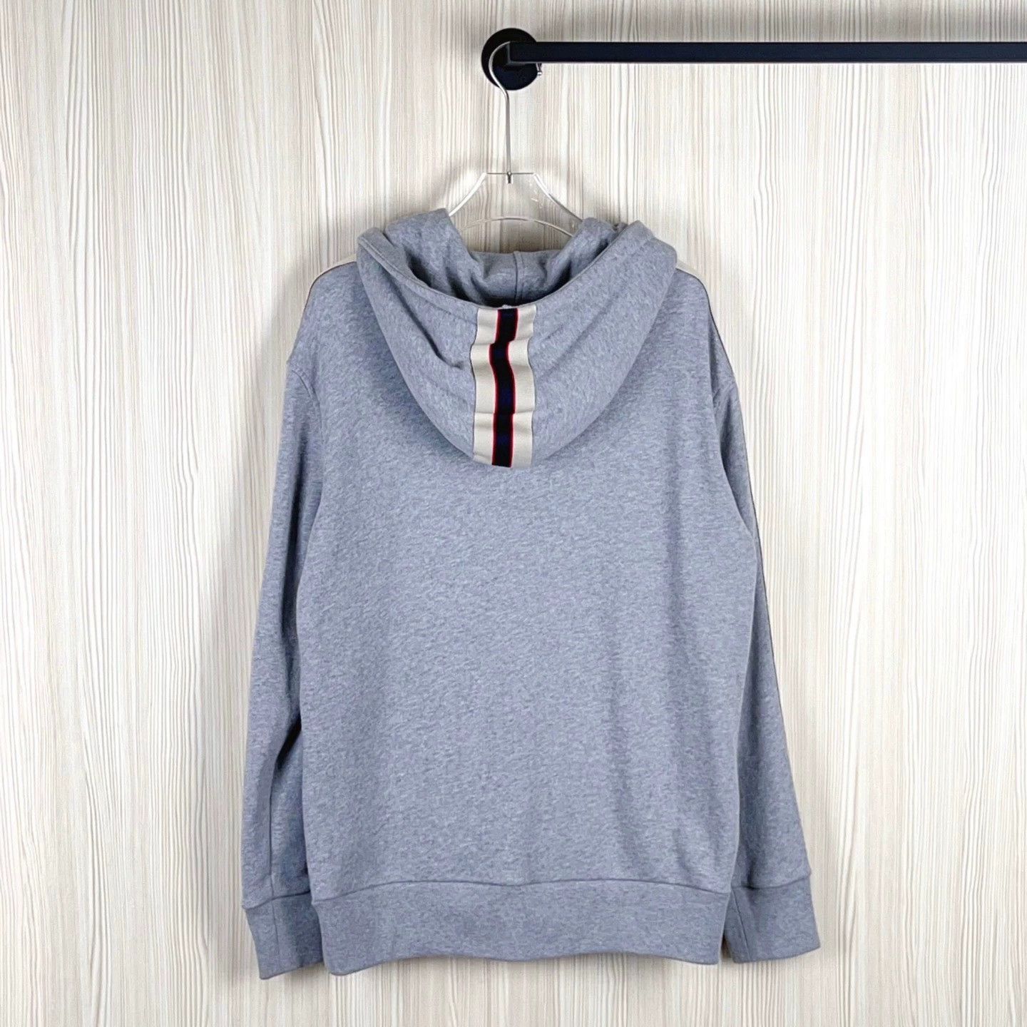 Gucci gucci gray zip-up hoodie with logo stripes Size US XL / EU 56 / 4 - 2 Thumbnail