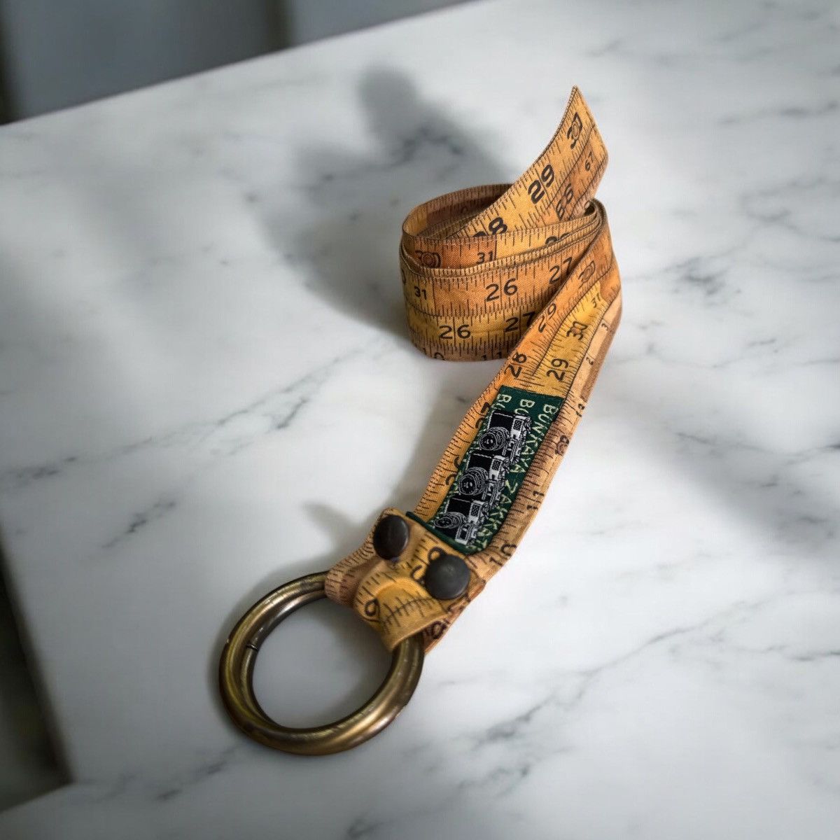 Japanese Brand BUNKAYA ZAKKATEN MEASURING TAPE PRINT ADJUSTABLE BELT Size 36 - 2 Thumbnail