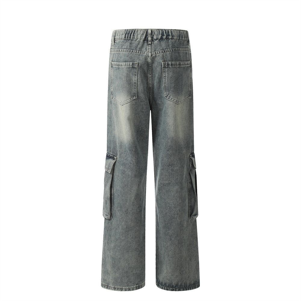 Japanese Brand × Jean Men's multi-pocket punk washed distressed cargo jeans Size US 32 / EU 48 - 2 Thumbnail