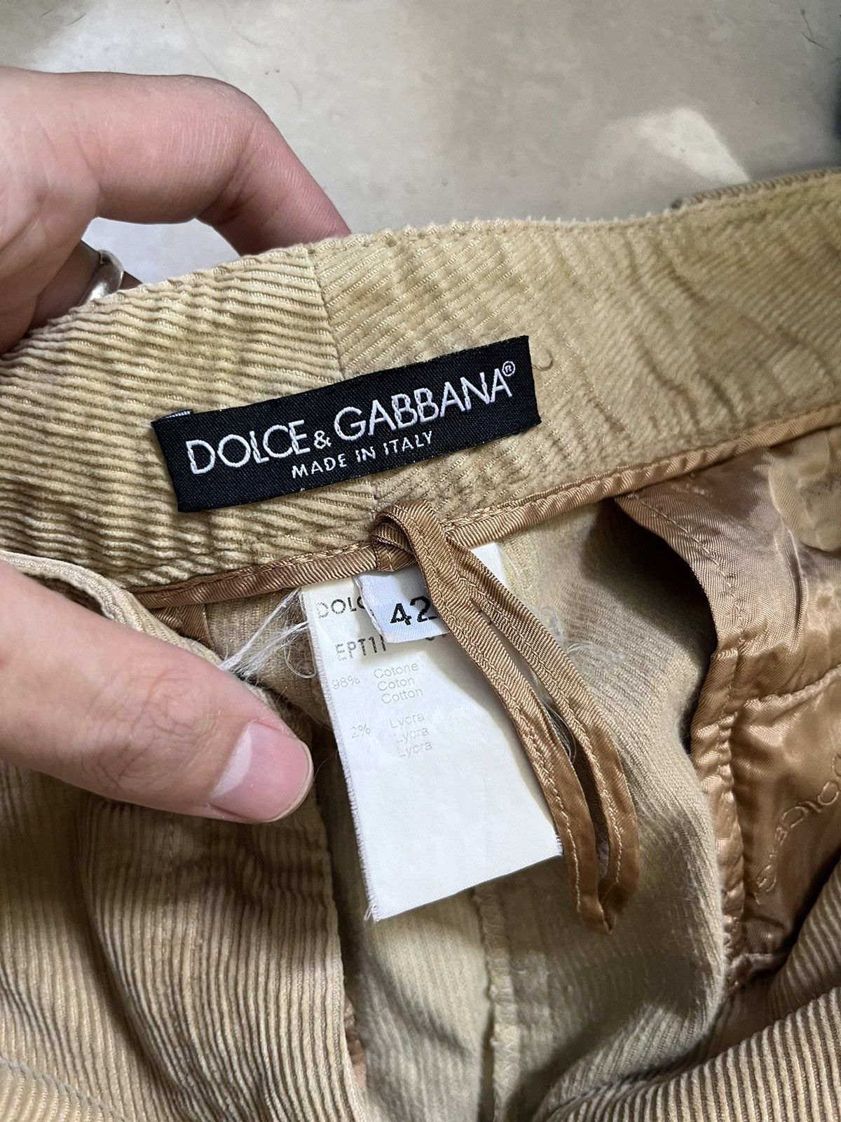 Dolce & Gabbana 2000s Dolce&Gabbana Corduroys Pants Size US 32 / EU 48 - 6 Thumbnail