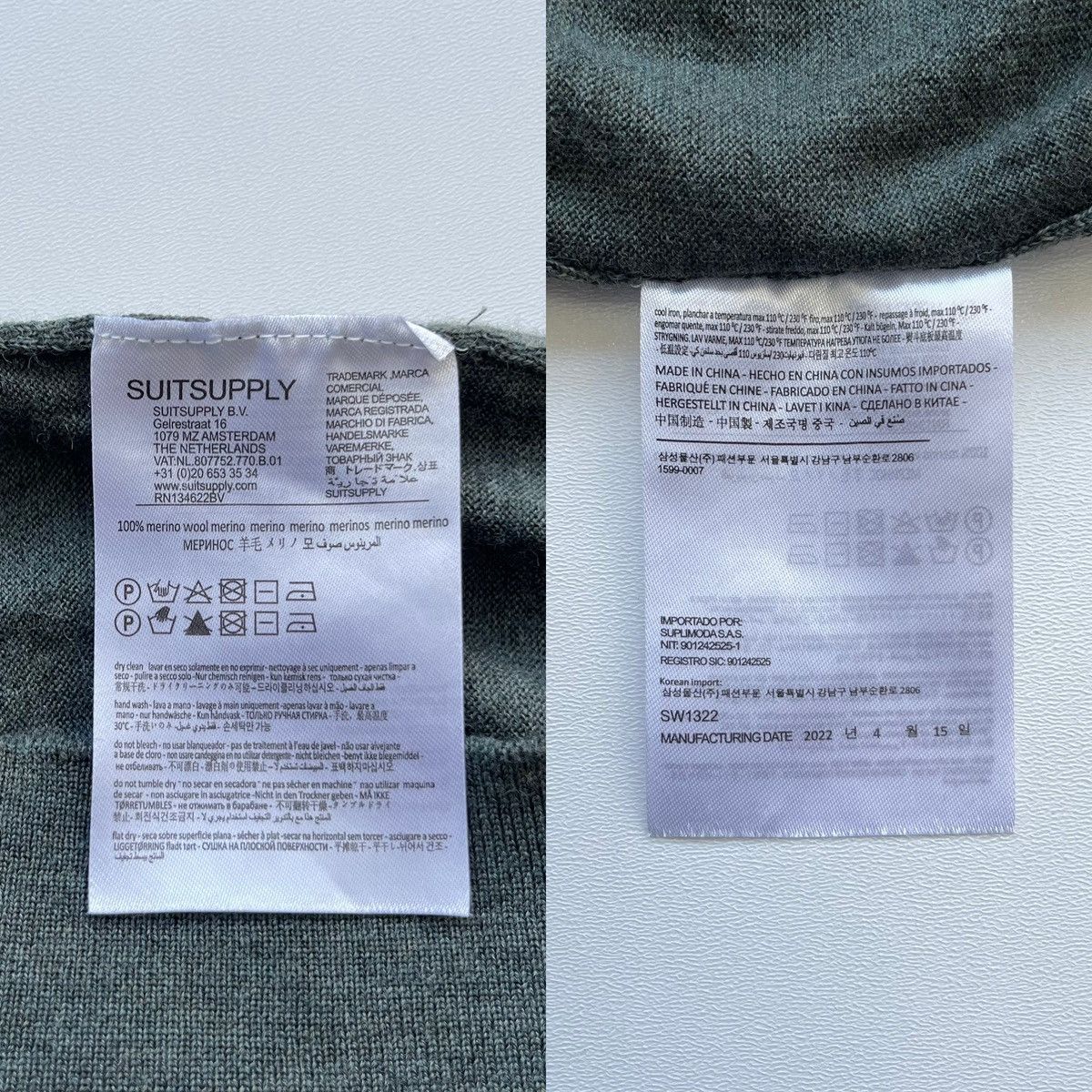Suitsupply SuitSupply Merino Wool Crew Neck Jumper Sweater Green Size US L / EU 52-54 / 3 - 7 Thumbnail