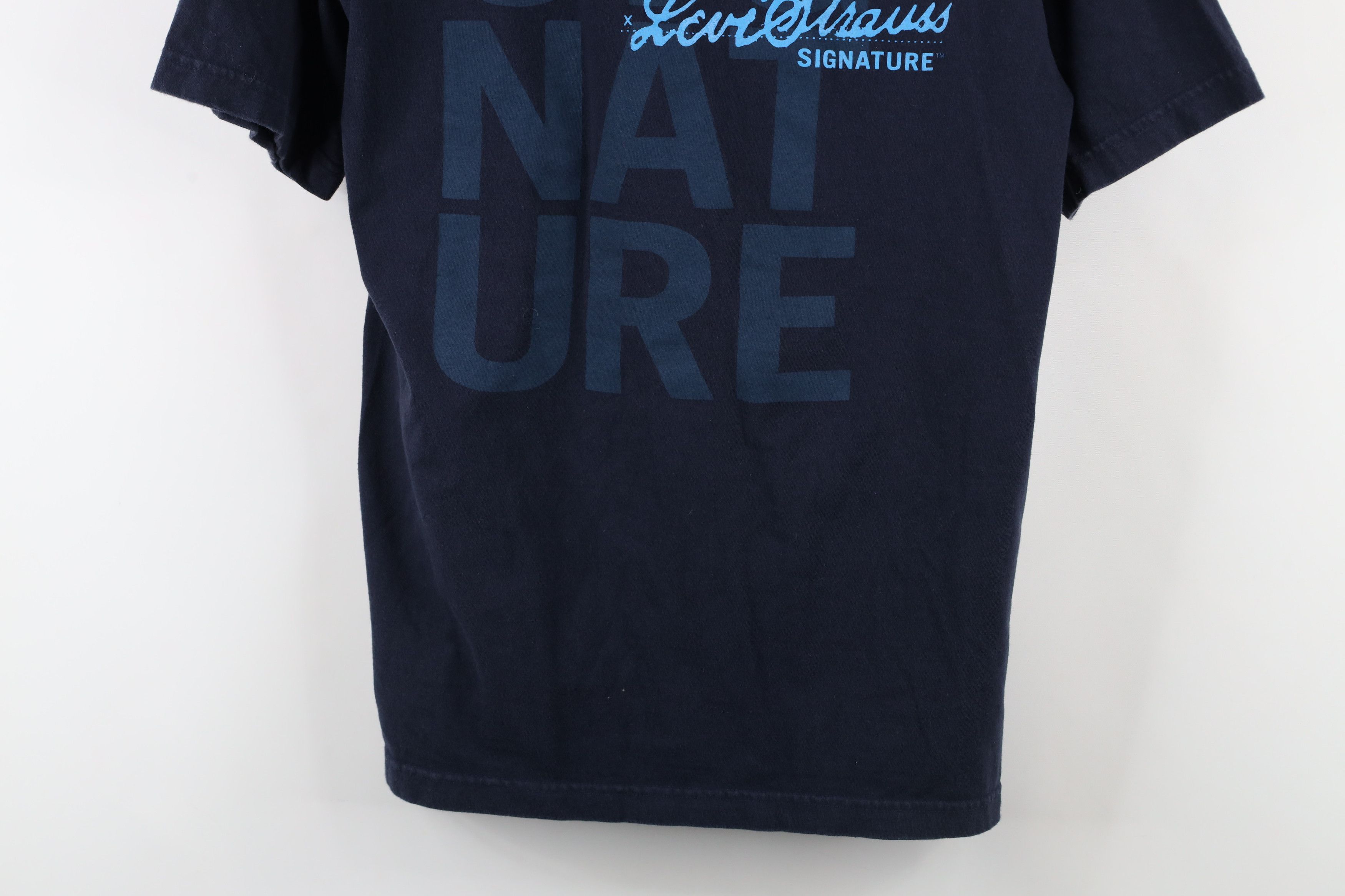 Levi's × Vintage Vintage Y2K 2003 Levis Spell Script T-Shirt Navy Blue Cotton Size US S / EU 44-46 / 1 - 3 Thumbnail