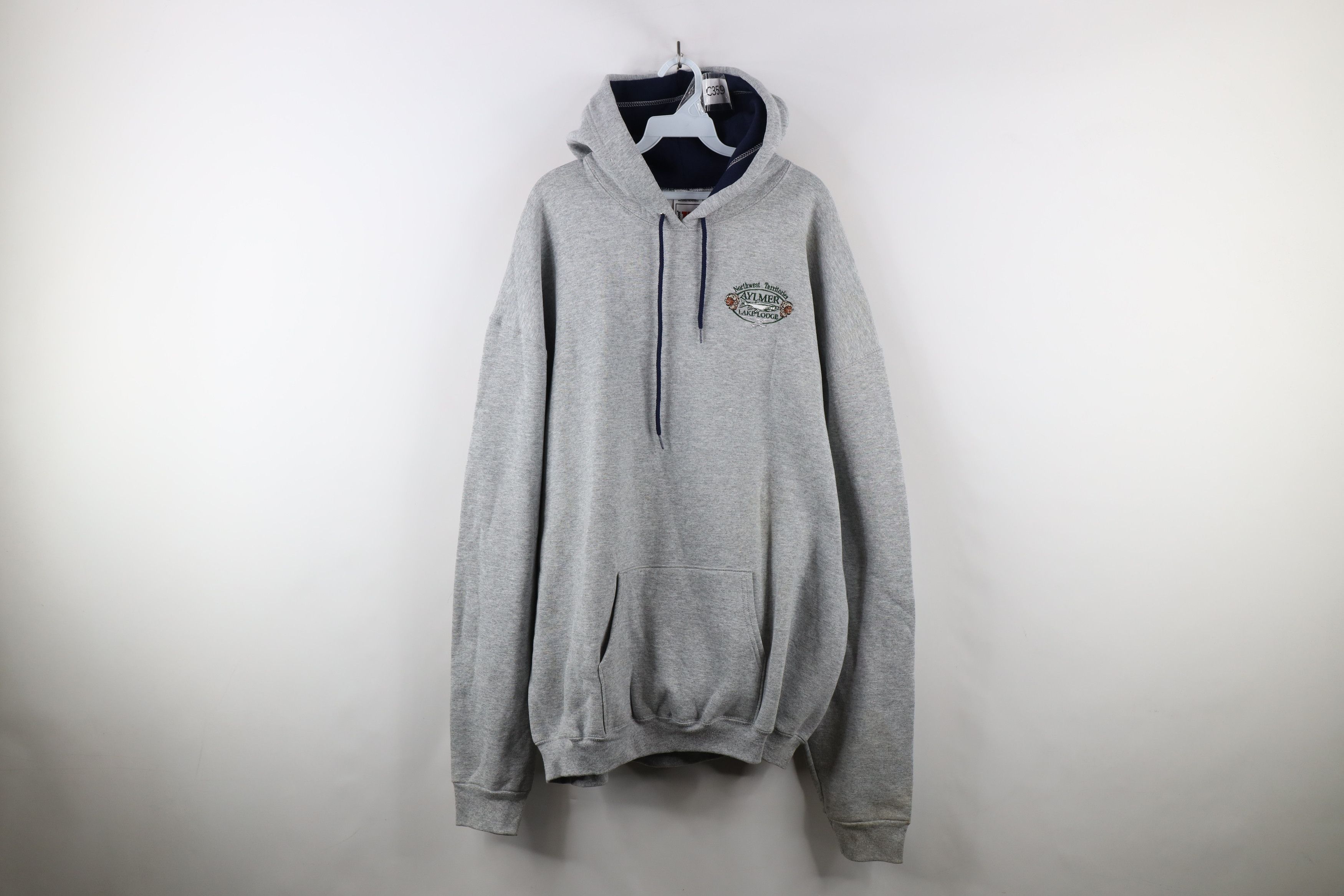Vintage Vintage 90s Lake Lodge Fishing Nature Hoodie Sweatshirt Size US XXL / EU 58 / 5 - 1 Thumbnail
